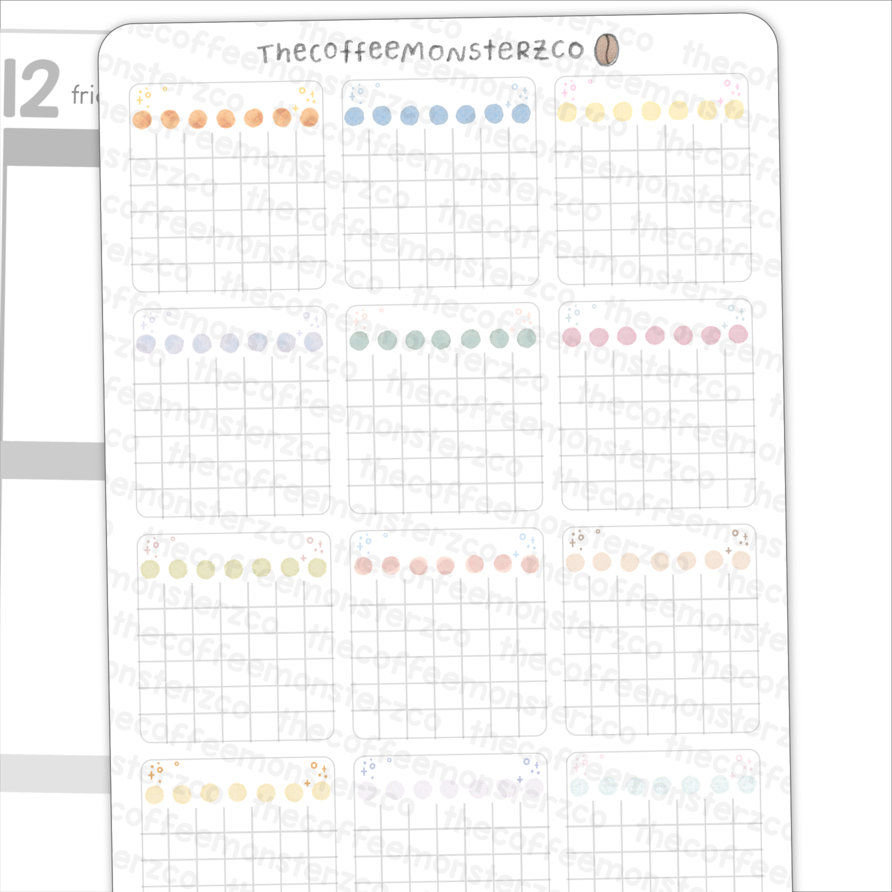 2026 Hobonichi Cousin Monthly Habit Trackers