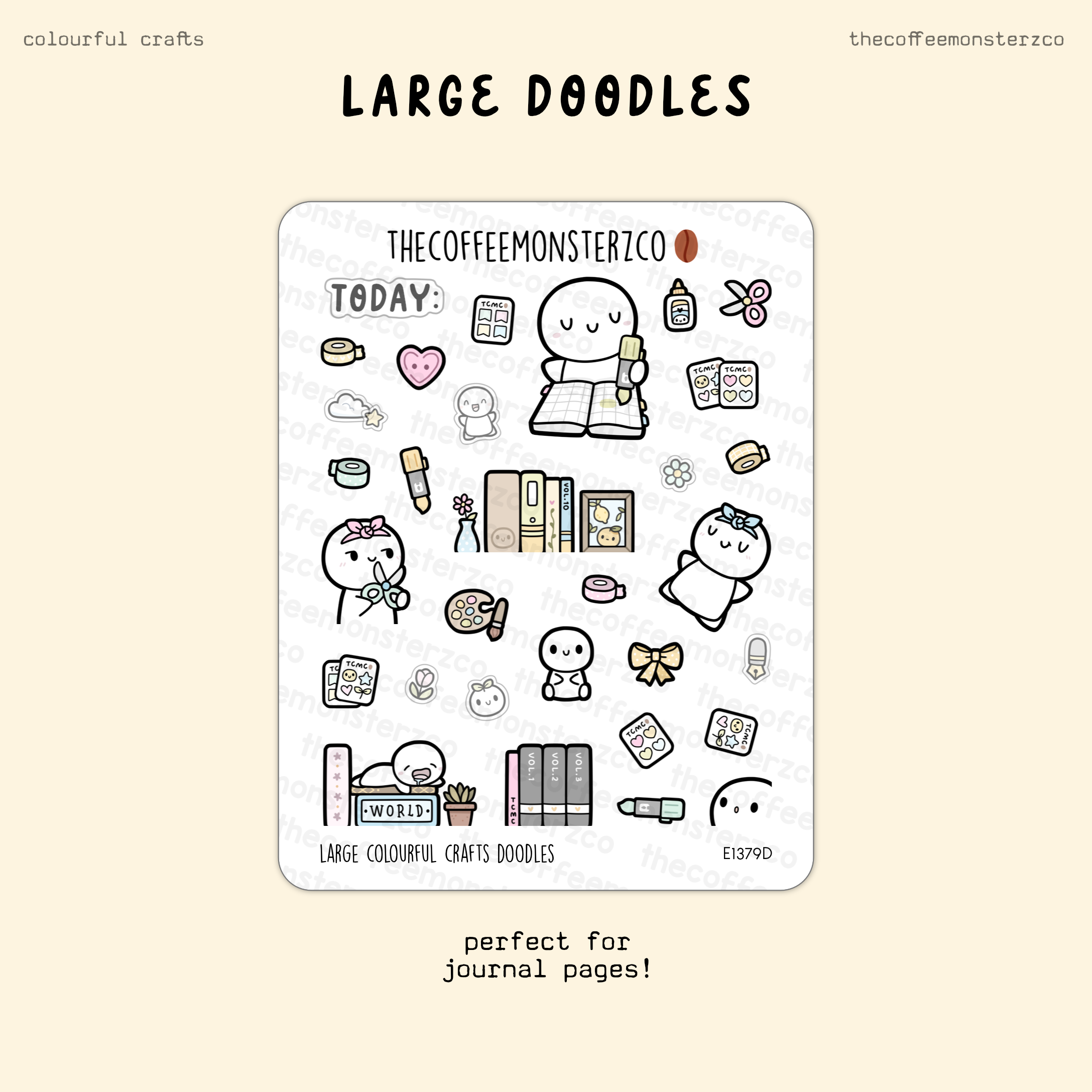 Large Colour Crafts Doodles