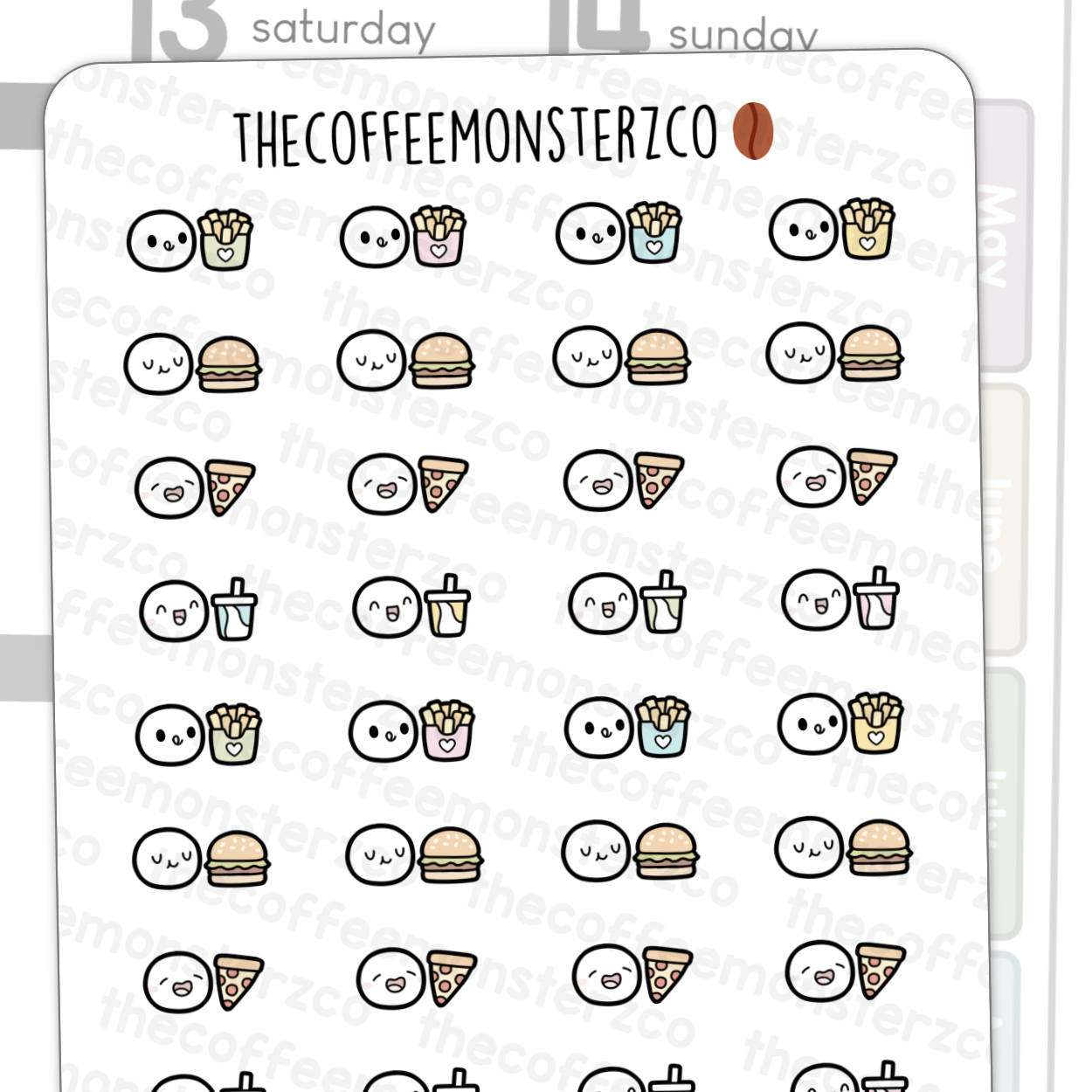 Mini Fast Food Emotis