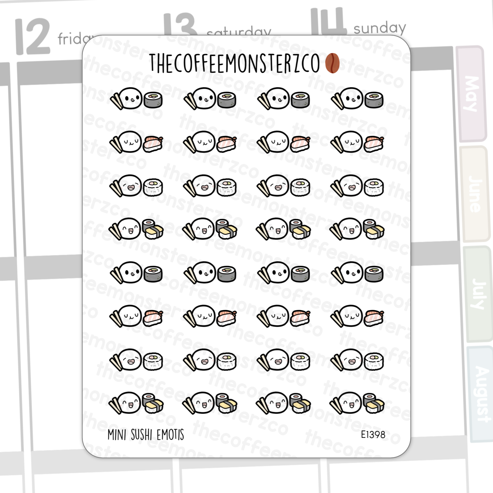 Mini Sushi Emotis