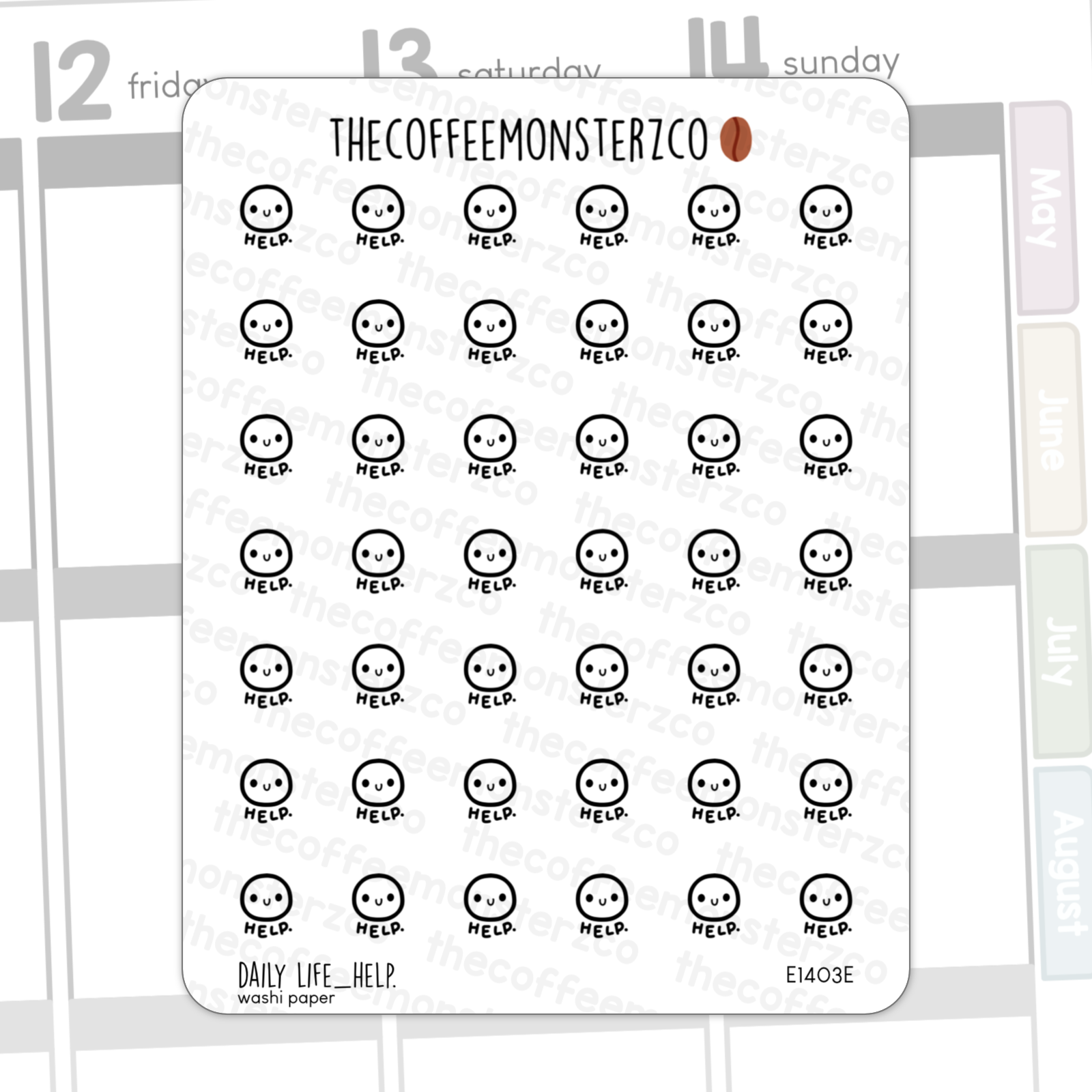 Bean Sampler Full Sheets - Daily Life