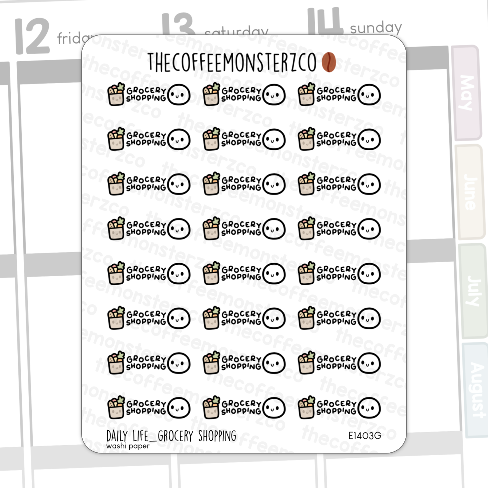 Bean Sampler Full Sheets - Daily Life