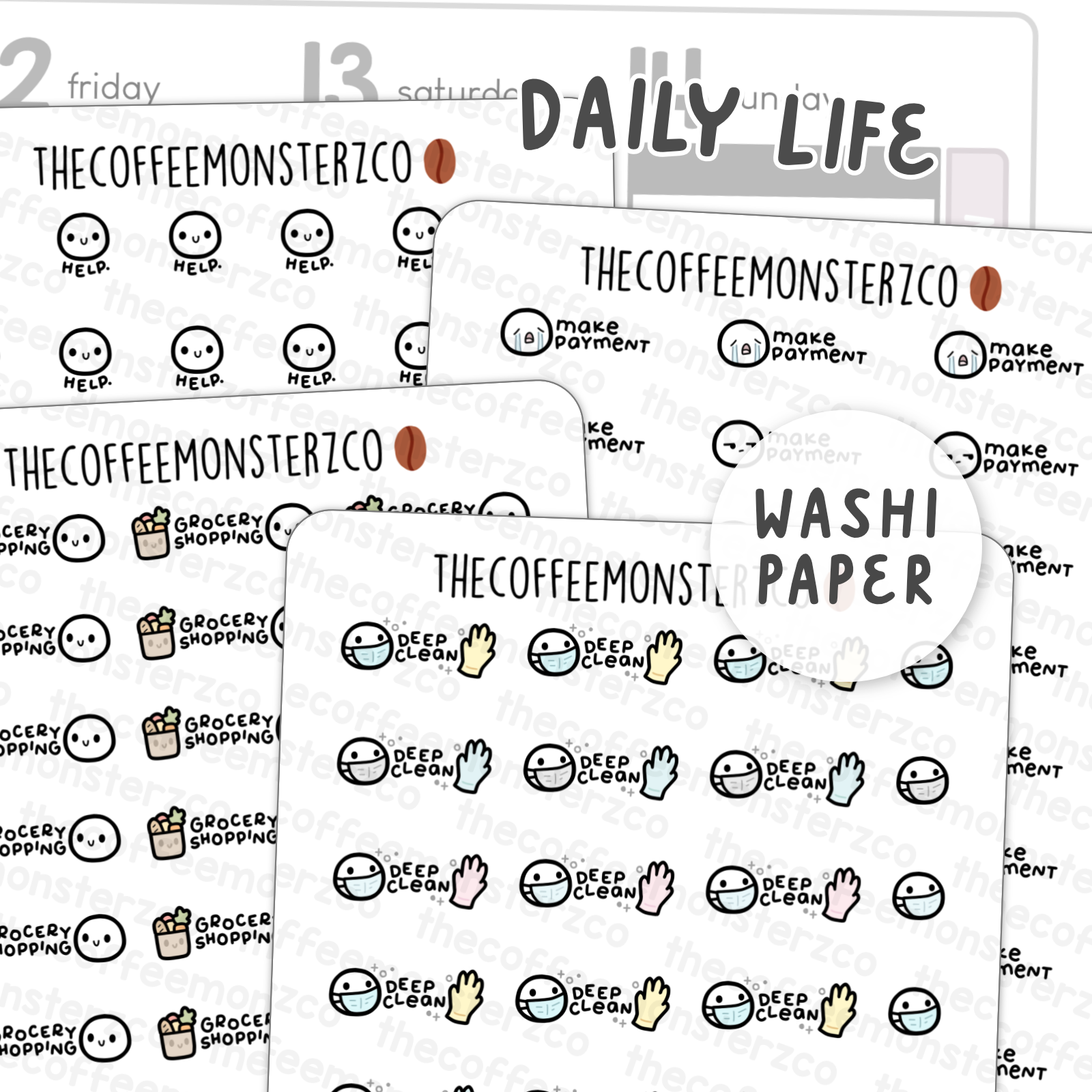 Bean Sampler Full Sheets - Daily Life