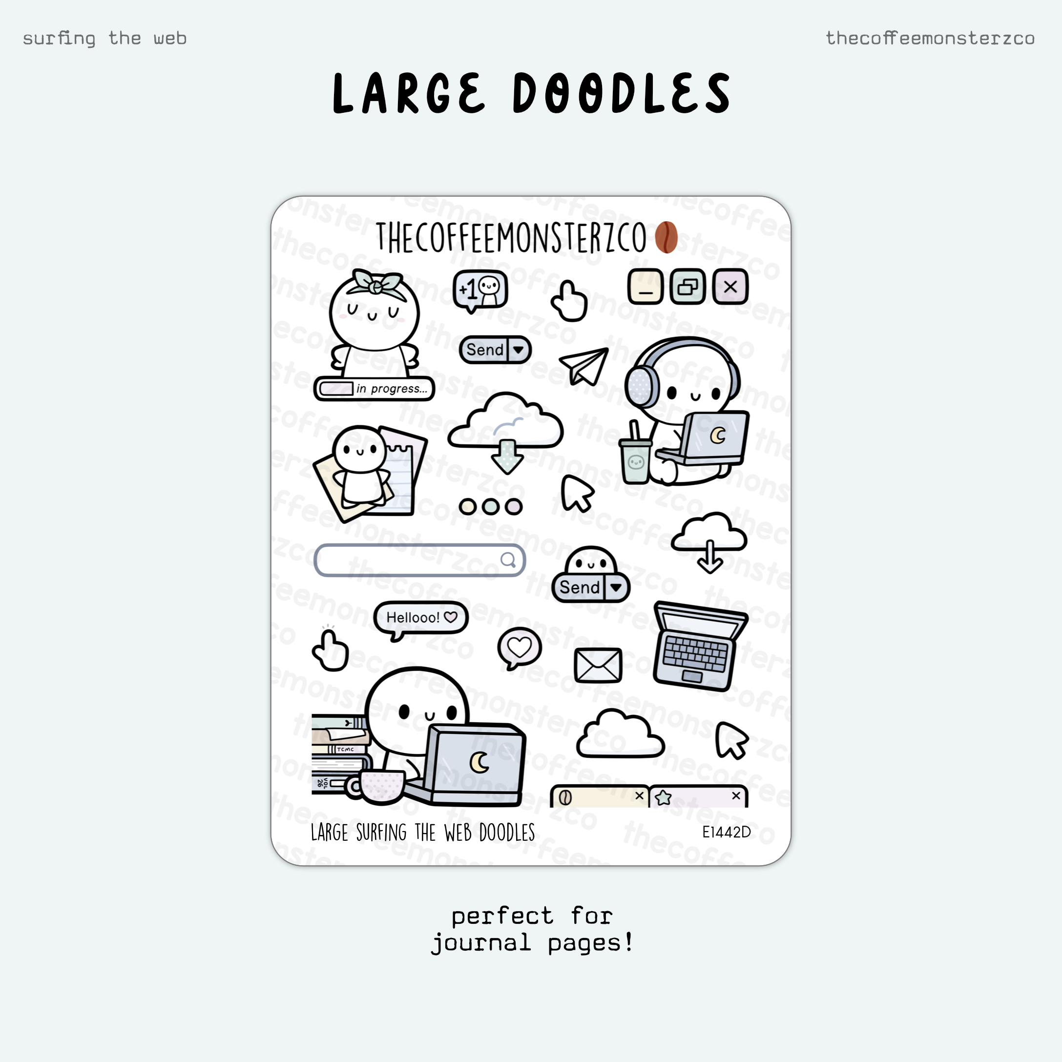 Large Surfing the Web Doodles