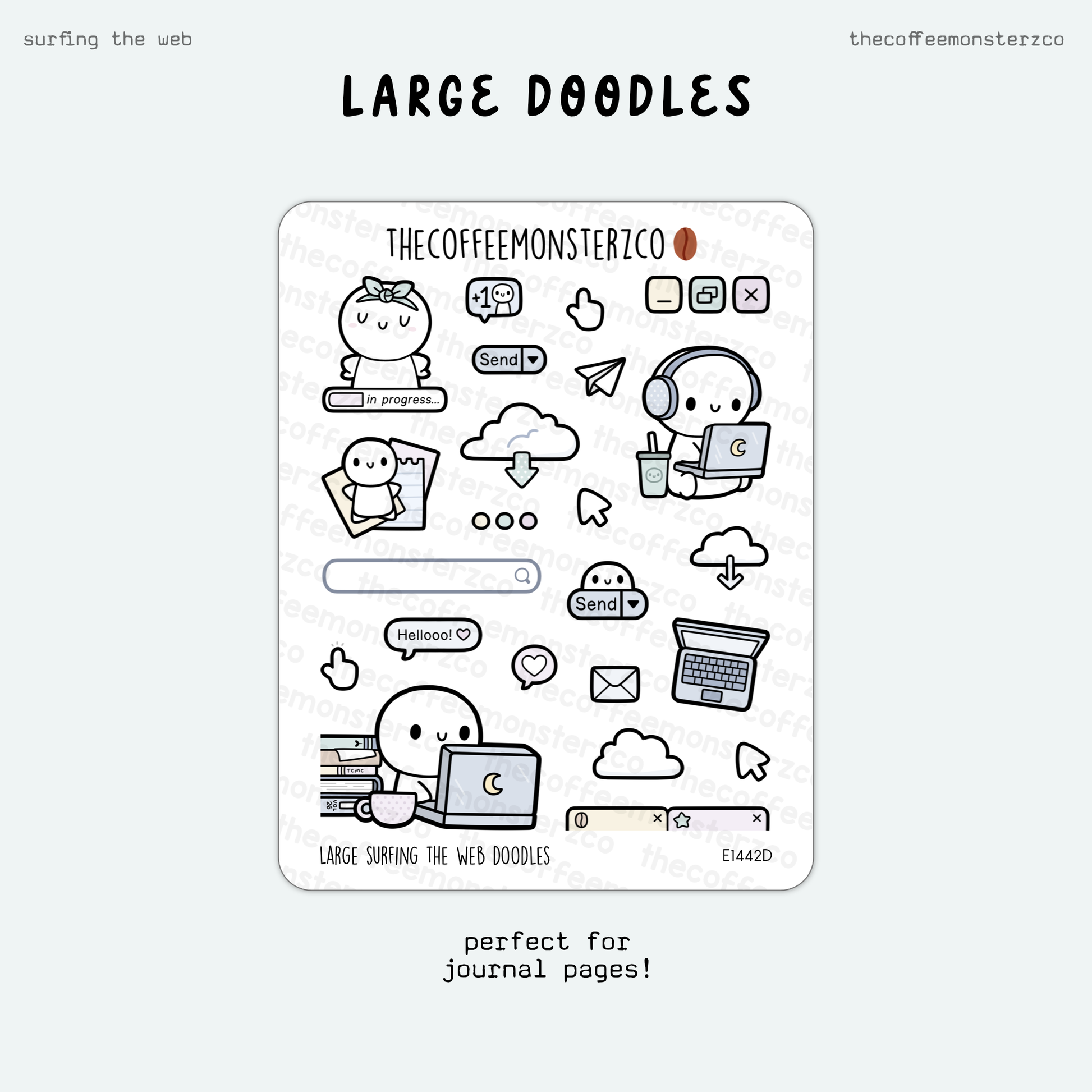 Large Surfing the Web Doodles