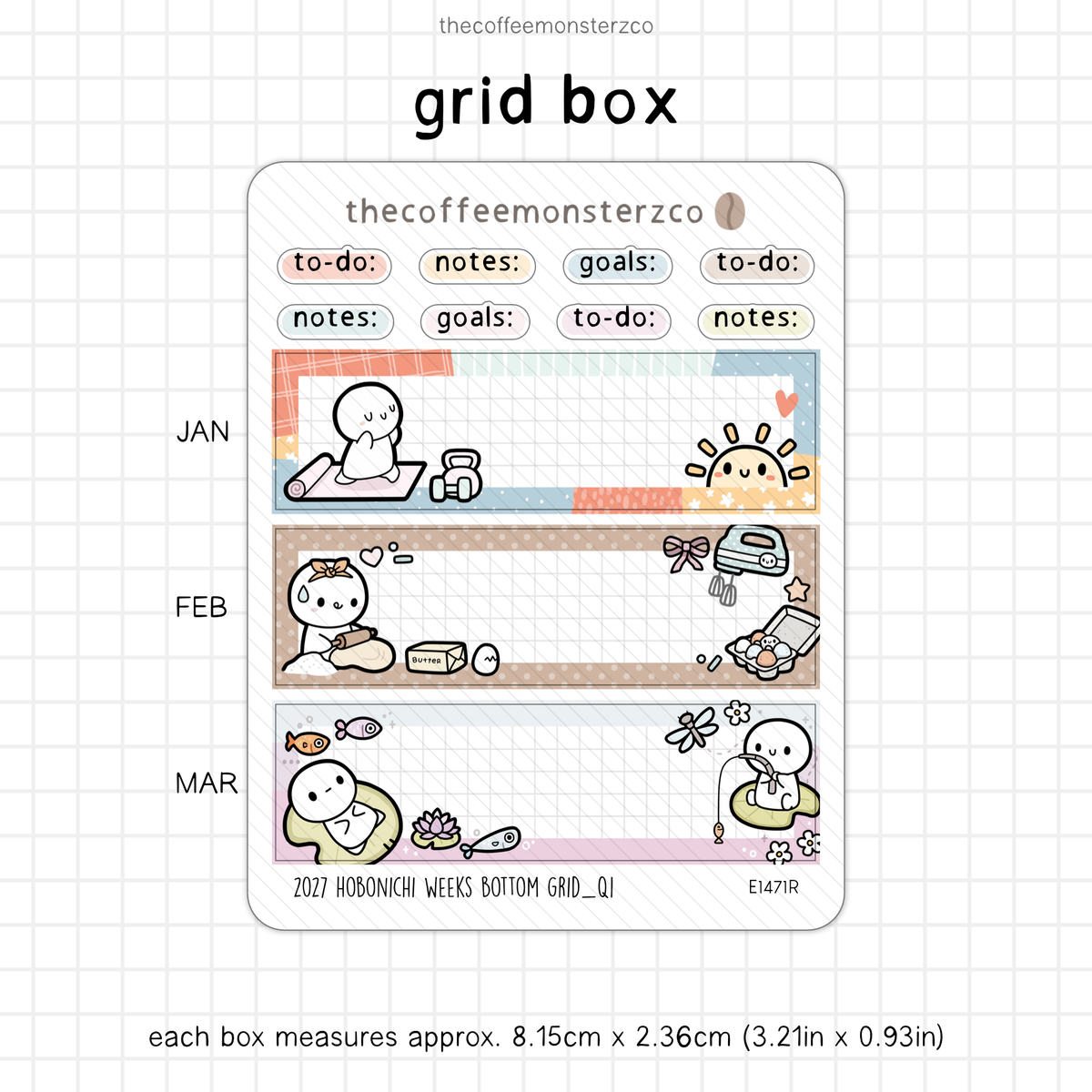 2027 Hobonichi Weeks Bottom Grid