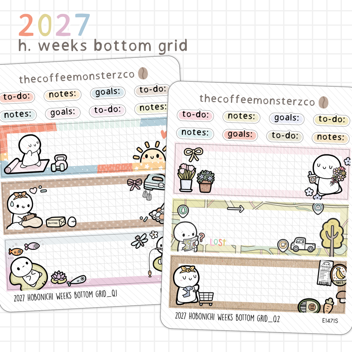2027 Hobonichi Weeks Bottom Grid