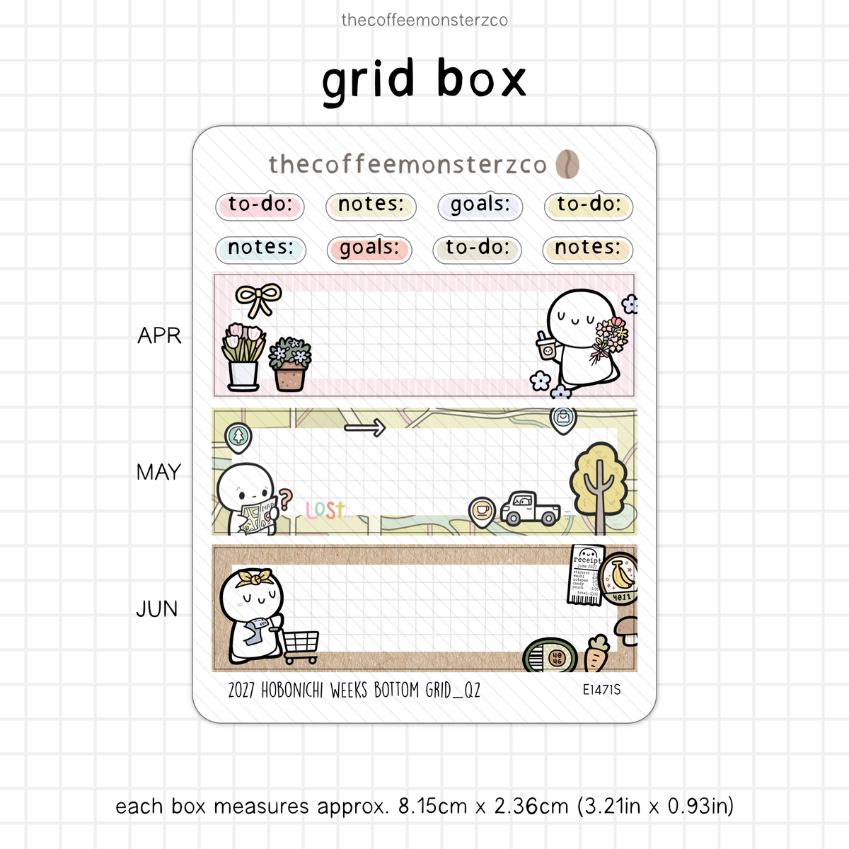 2027 Hobonichi Weeks Bottom Grid