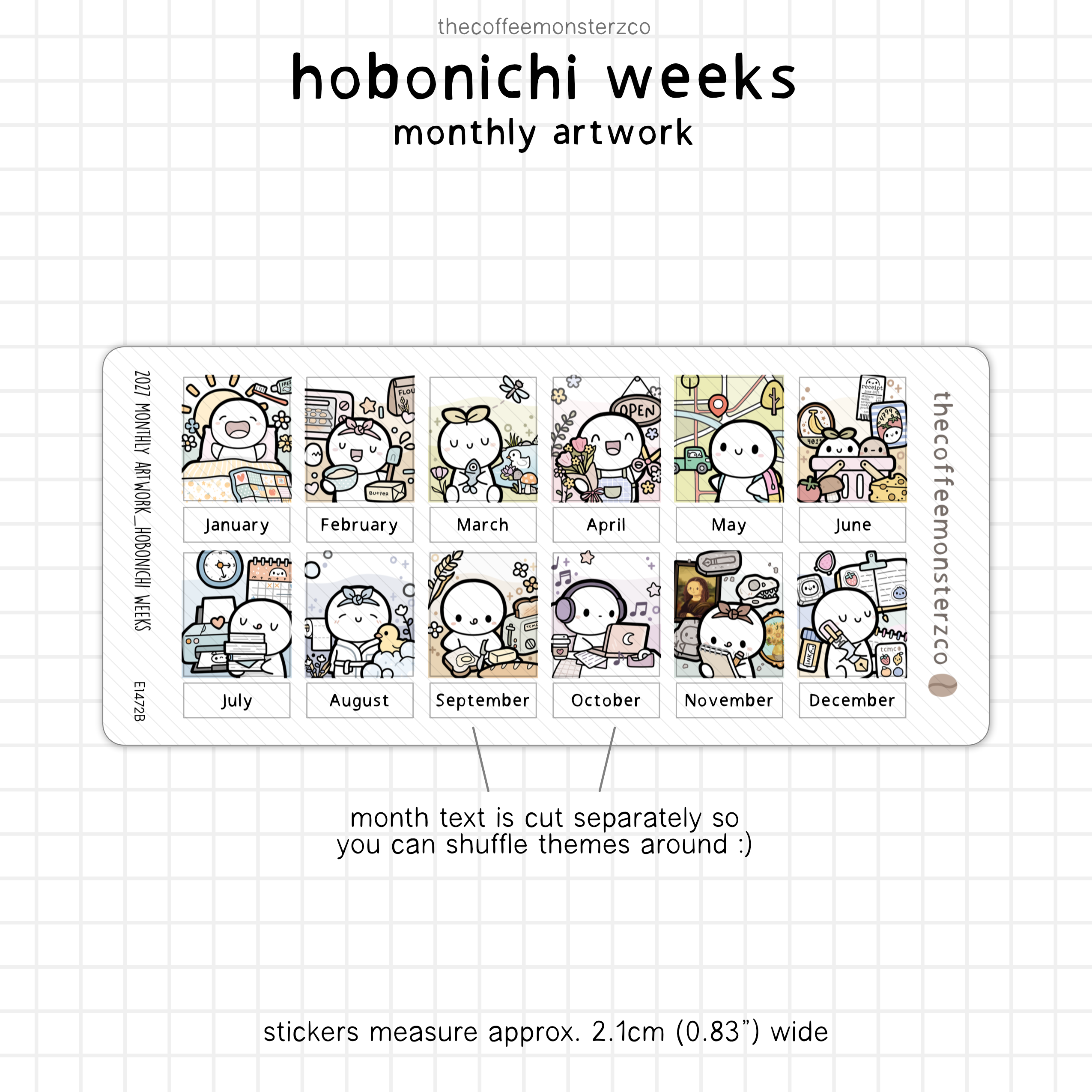 2027 Hobonichi Weeks Monthly Artwork Boxes