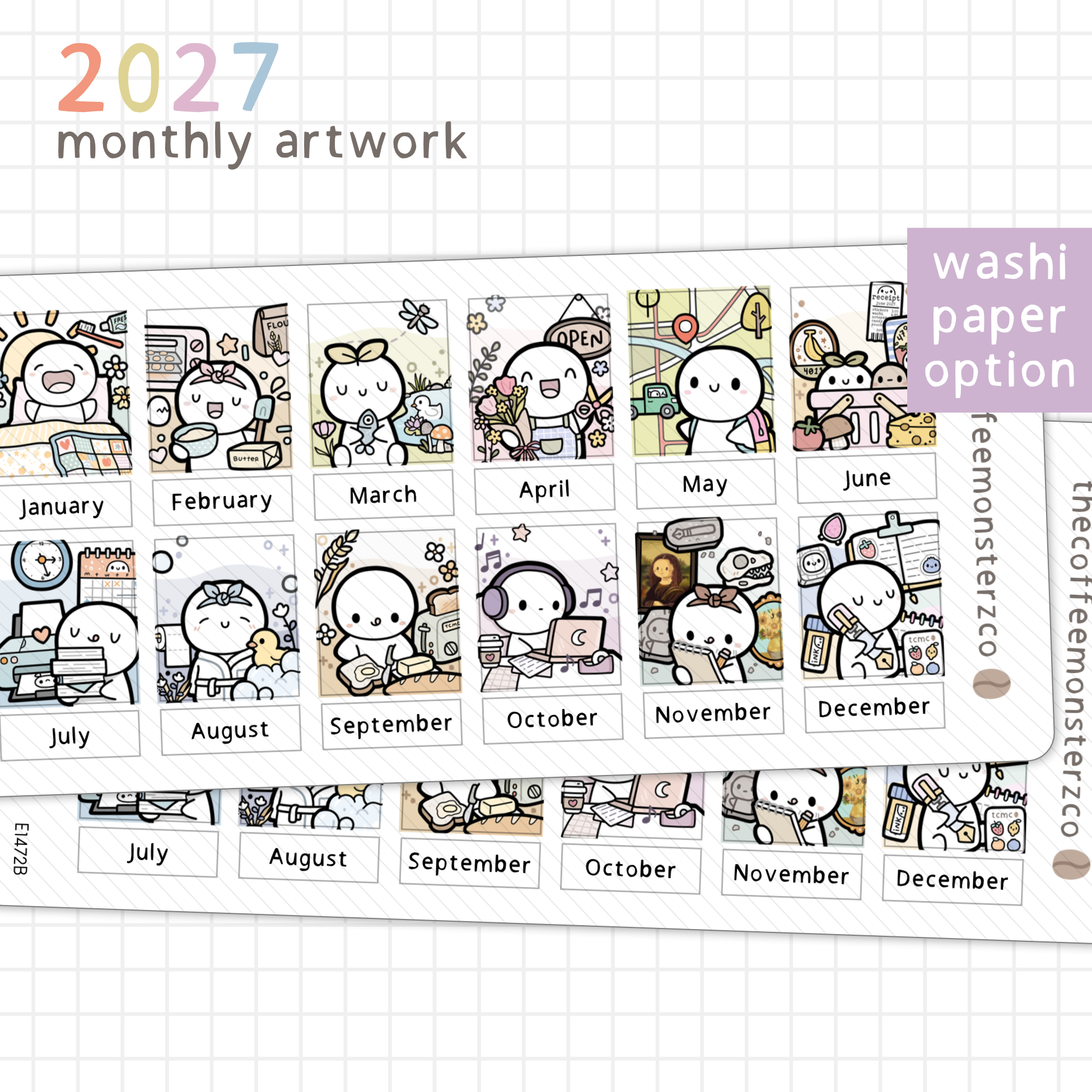 2027 Hobonichi Weeks Monthly Artwork Boxes