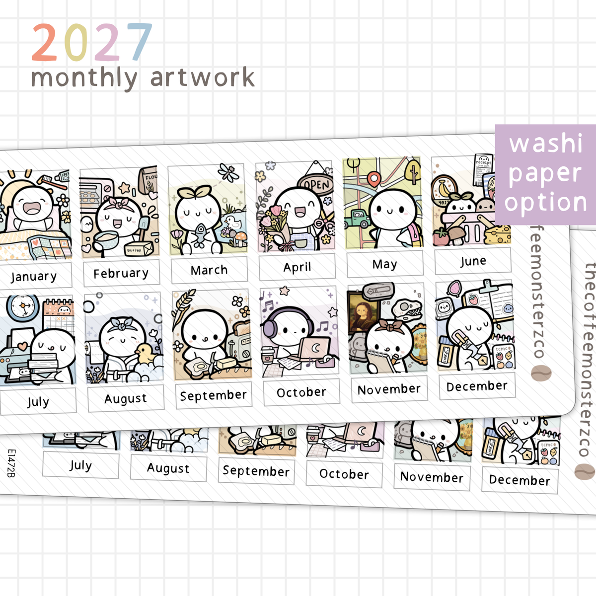 2027 Hobonichi Weeks Monthly Artwork Boxes