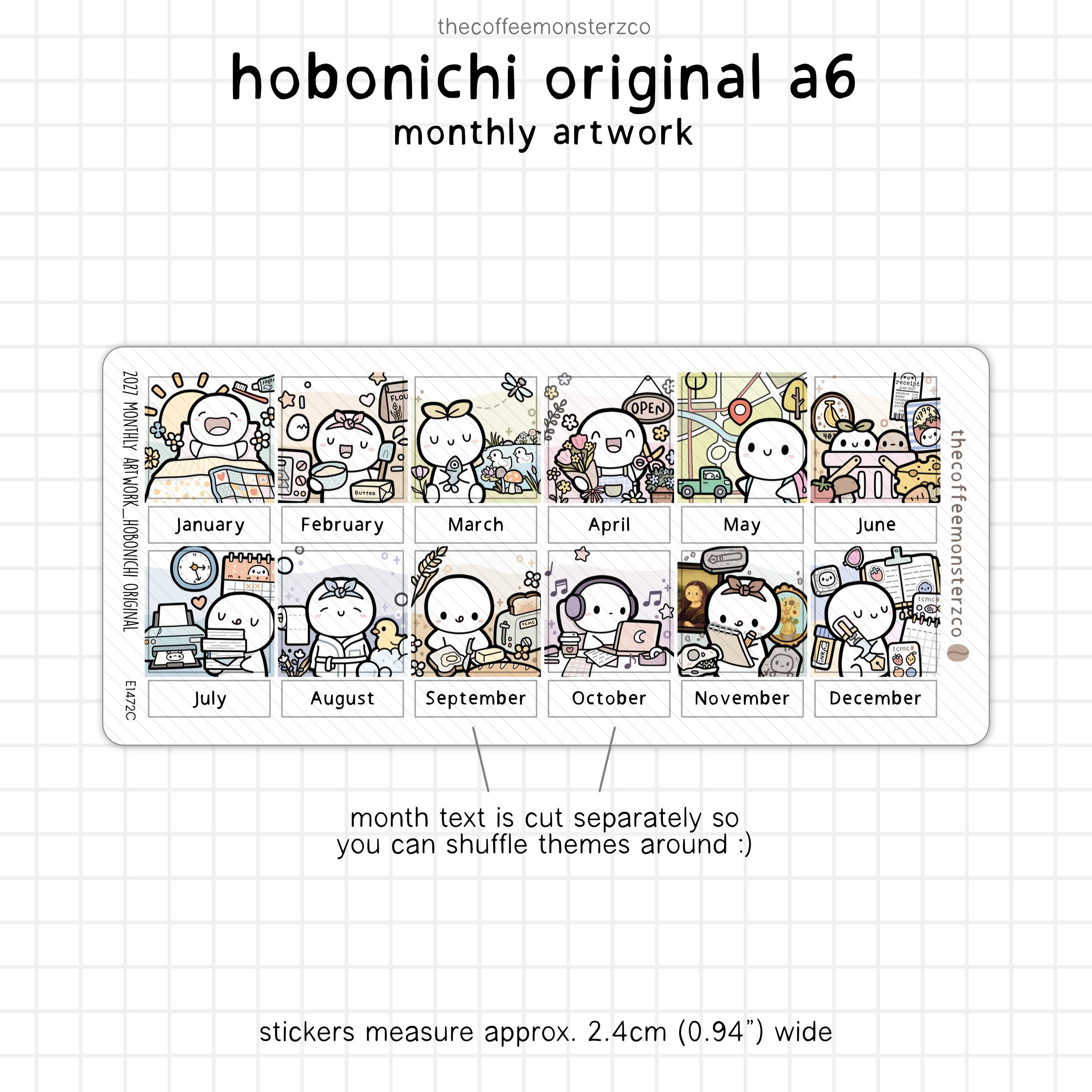 2027 Hobonichi Original Monthly Artwork Boxes