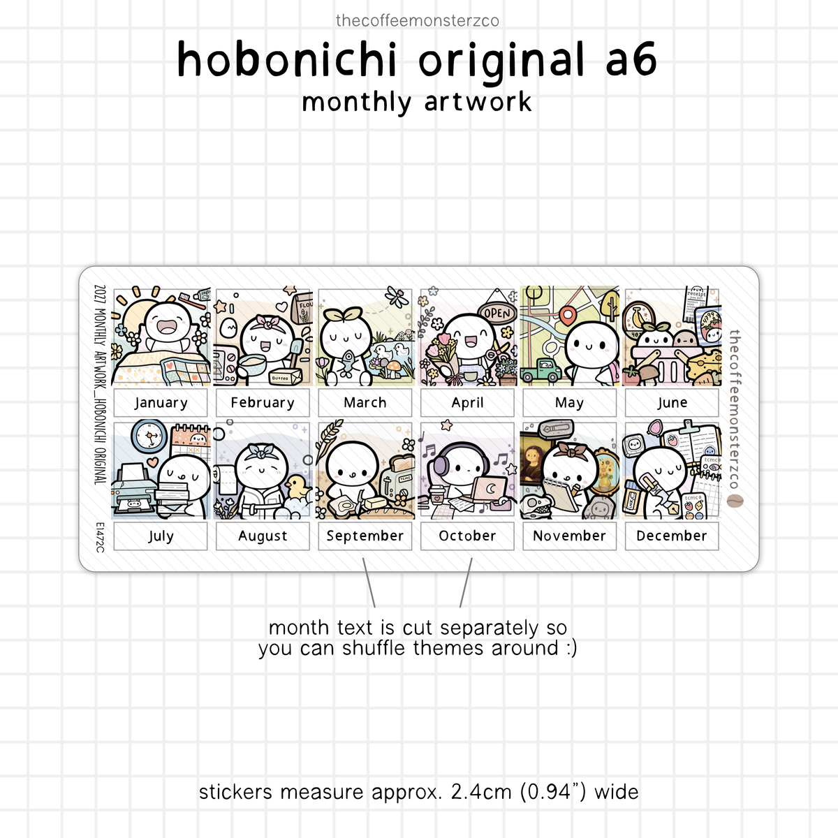 2027 Hobonichi Original Monthly Artwork Boxes