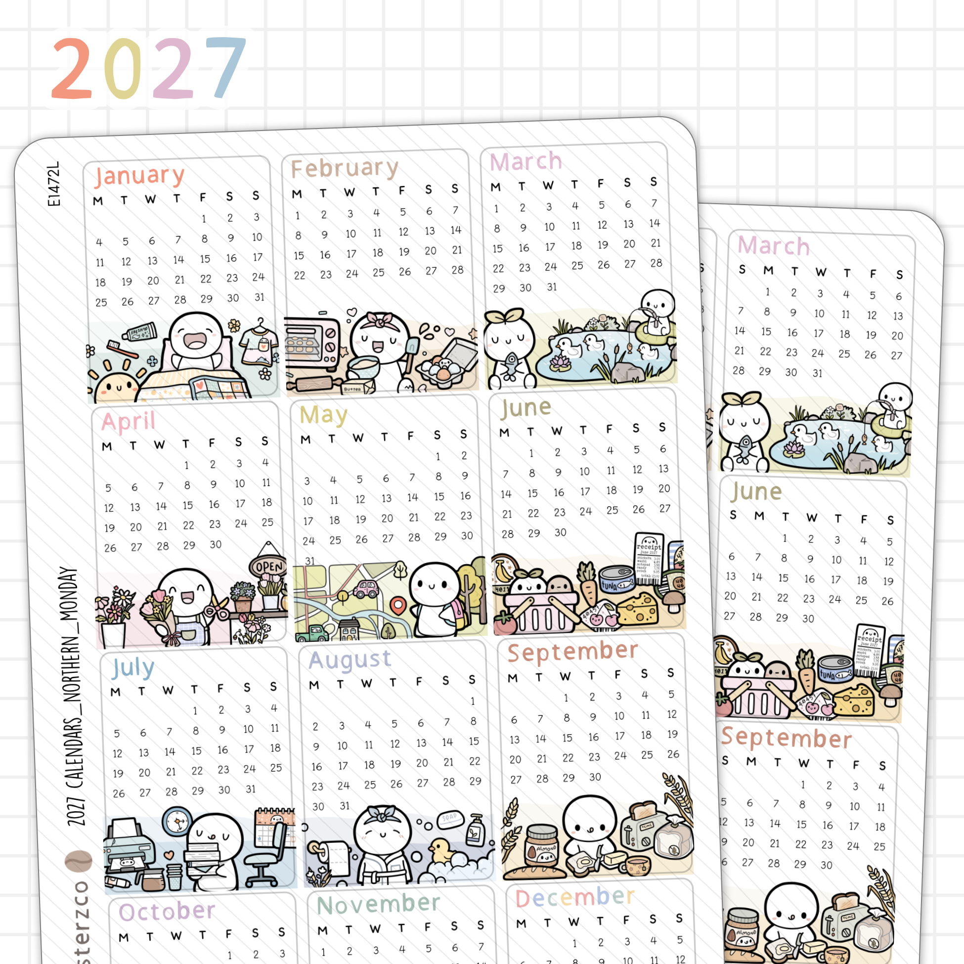 2027 Yearly Calendars