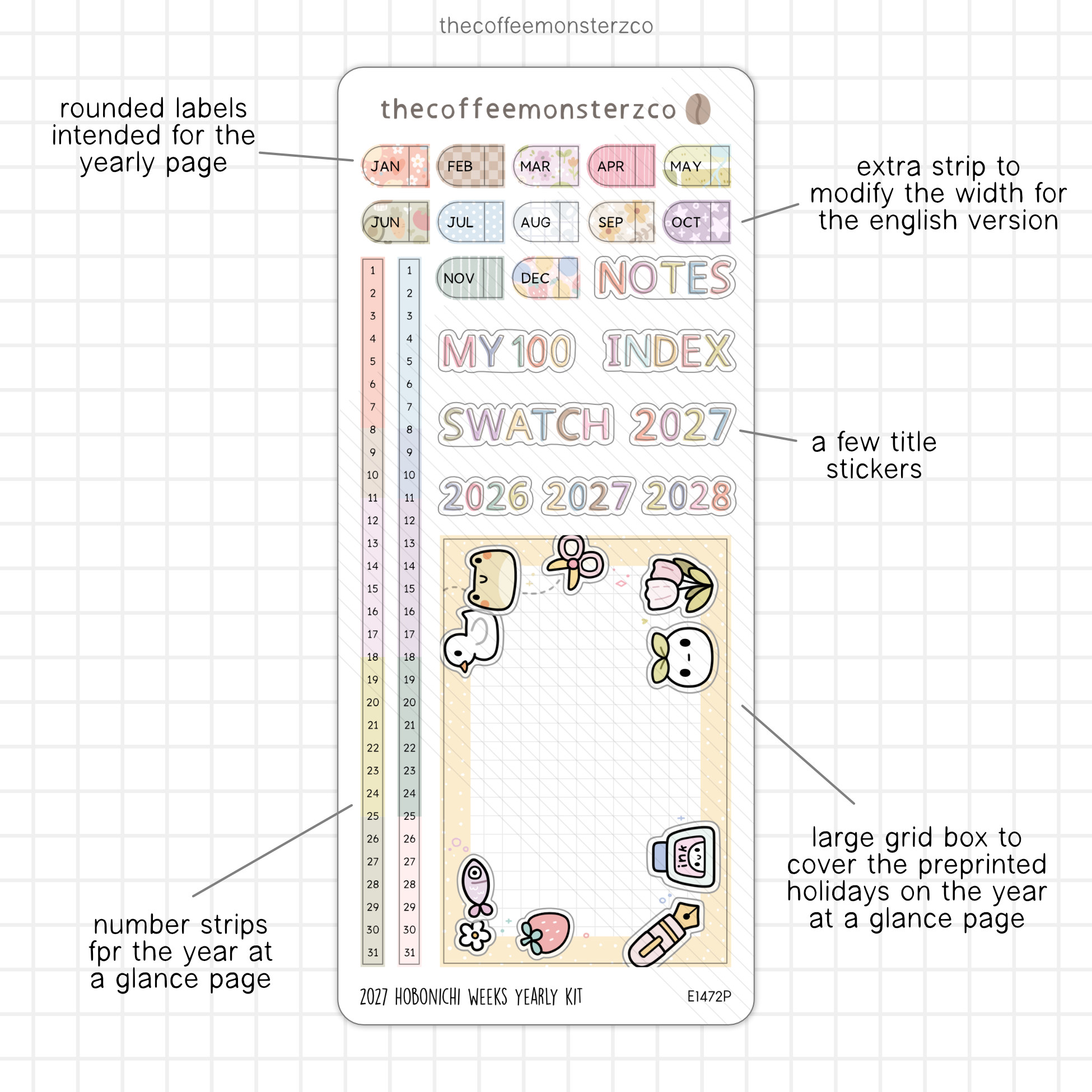 2027 Hobonichi Weeks Yearly Kit