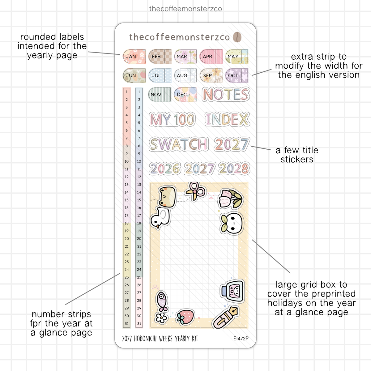 2027 Hobonichi Weeks Yearly Kit