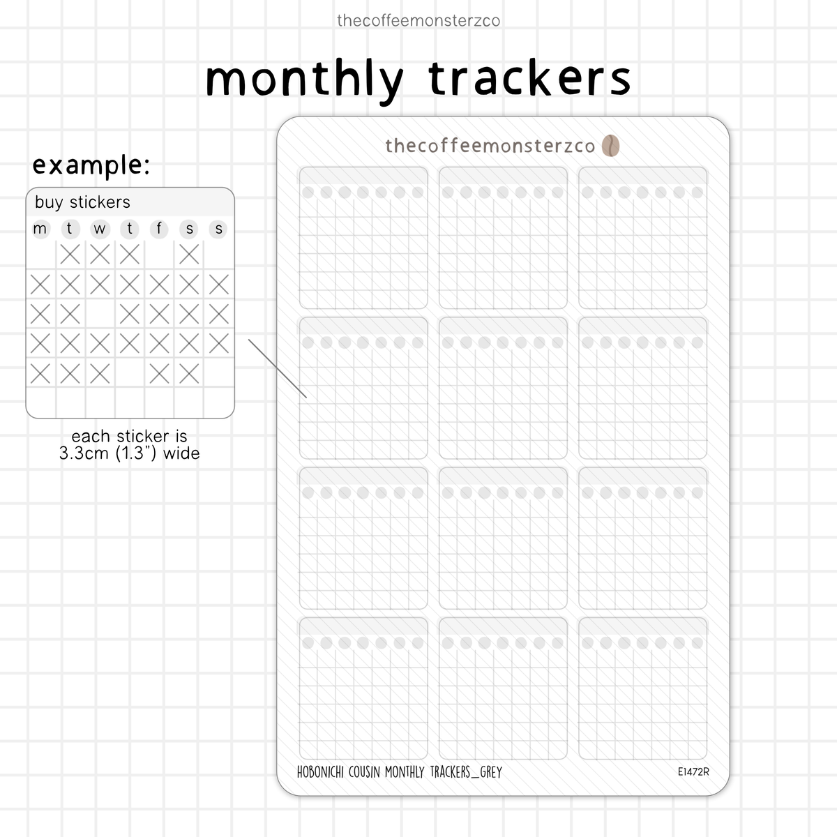 Hobonichi Cousin Monthly Trackers