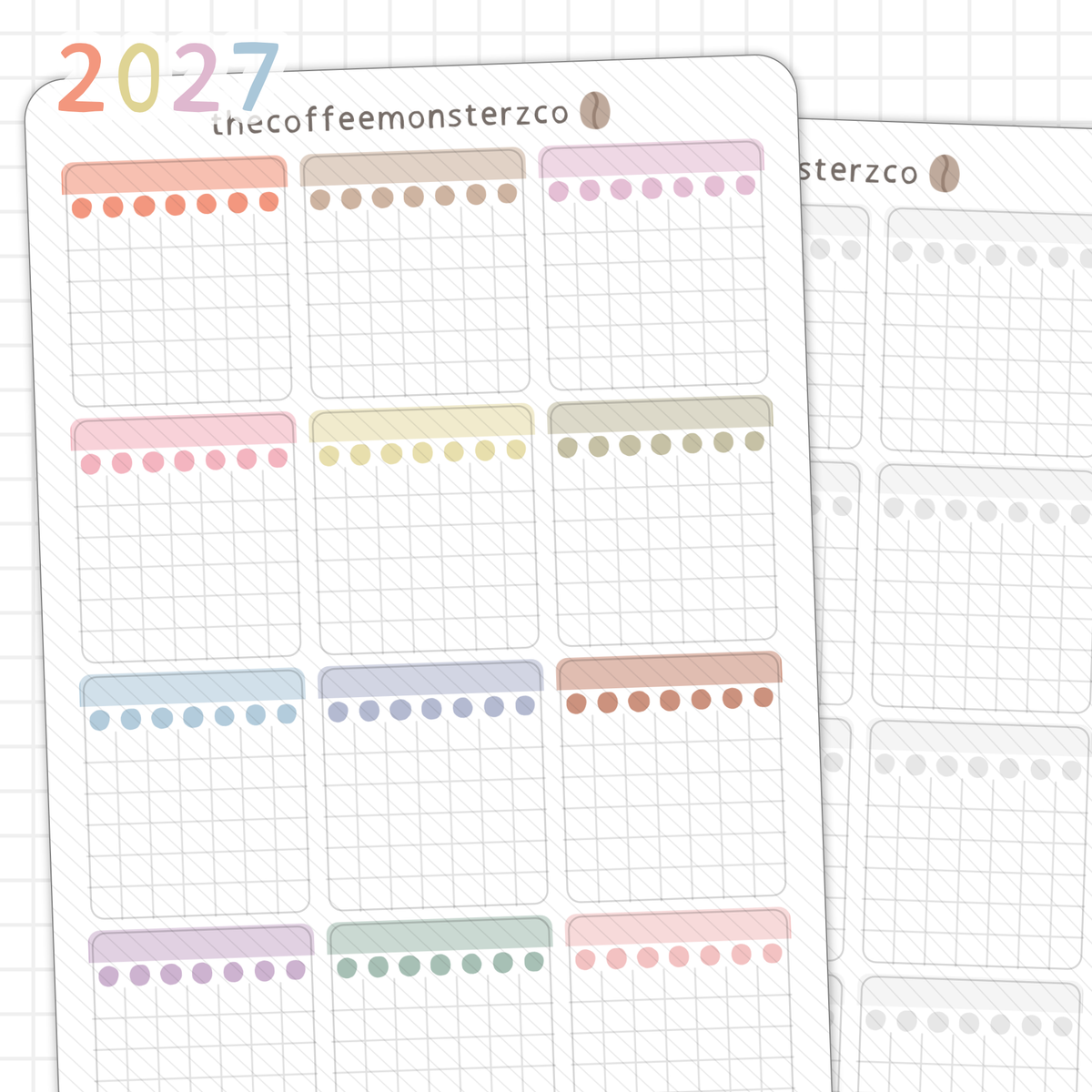 Hobonichi Cousin Monthly Trackers