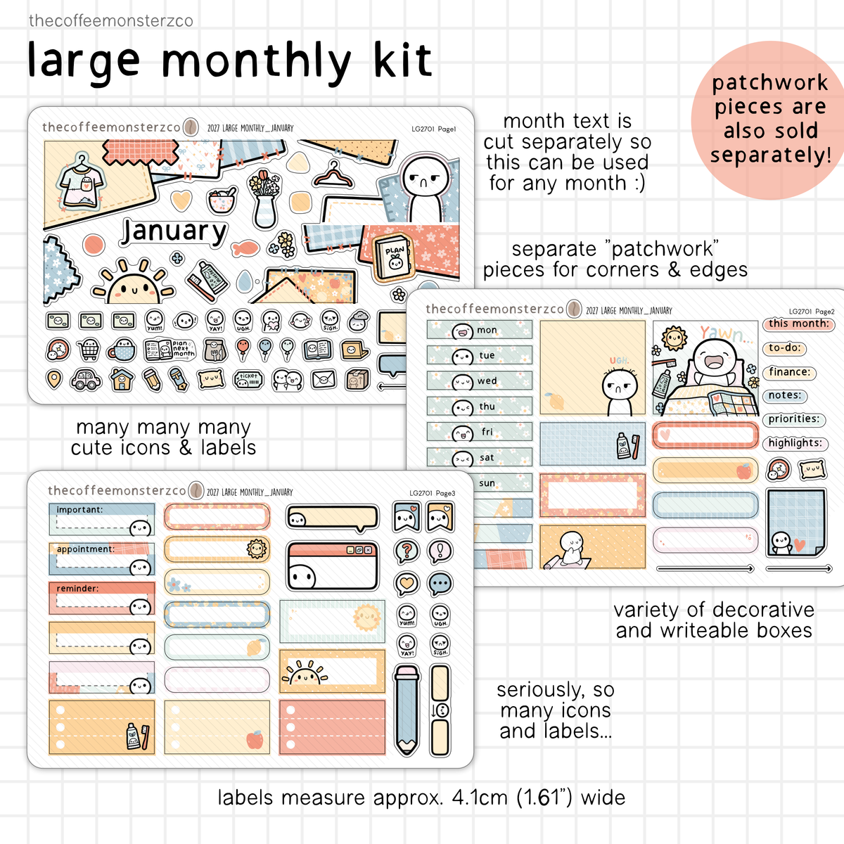 2027 Large Monthly Kits