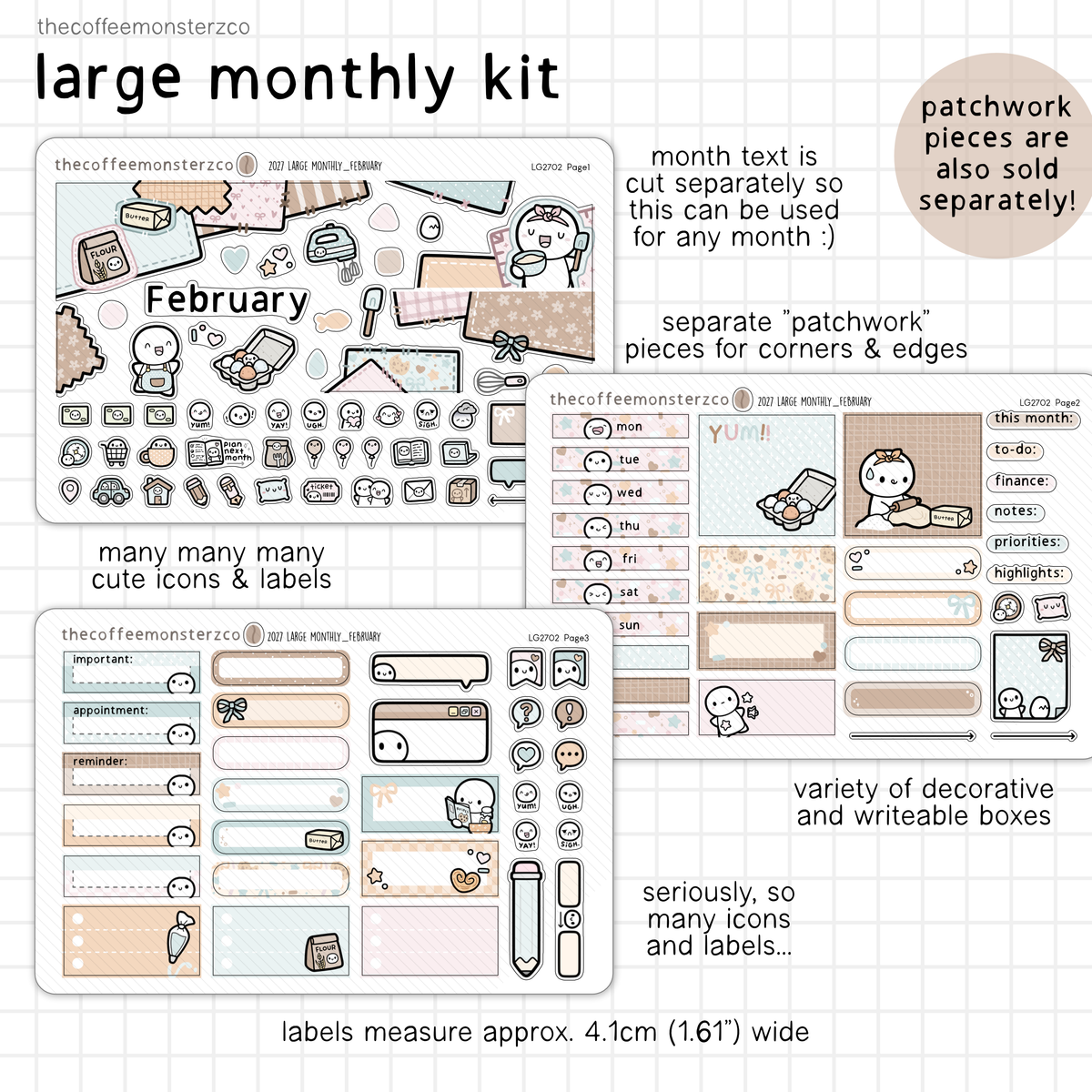 2027 Large Monthly Kits