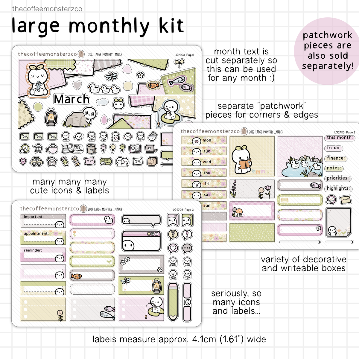 2027 Large Monthly Kits