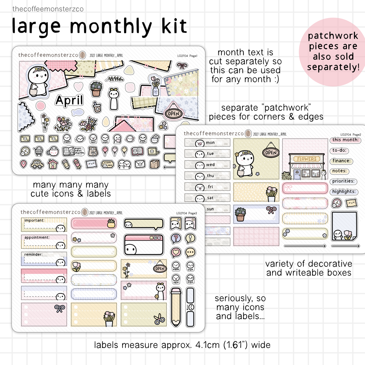 2027 Large Monthly Kits