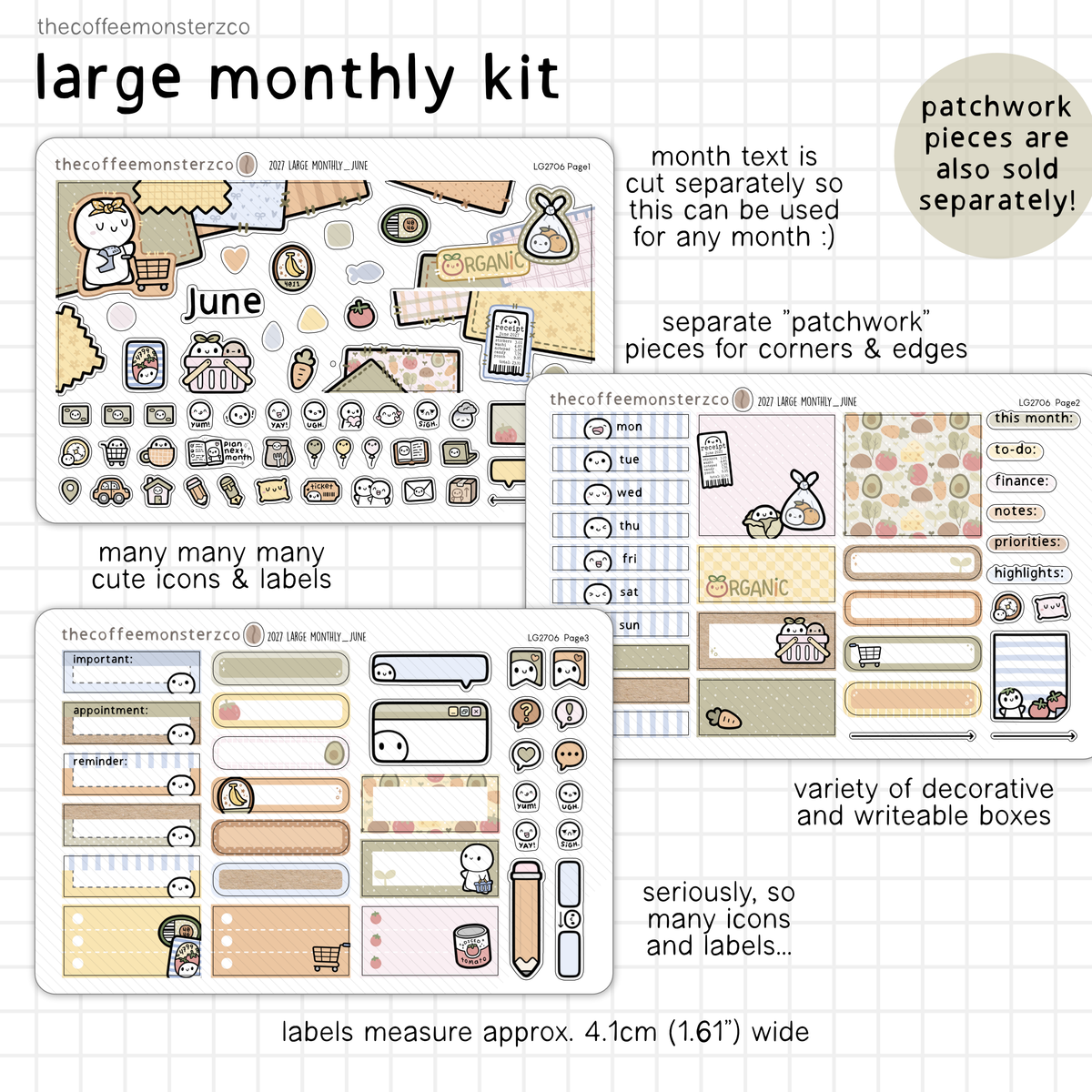 2027 Large Monthly Kits