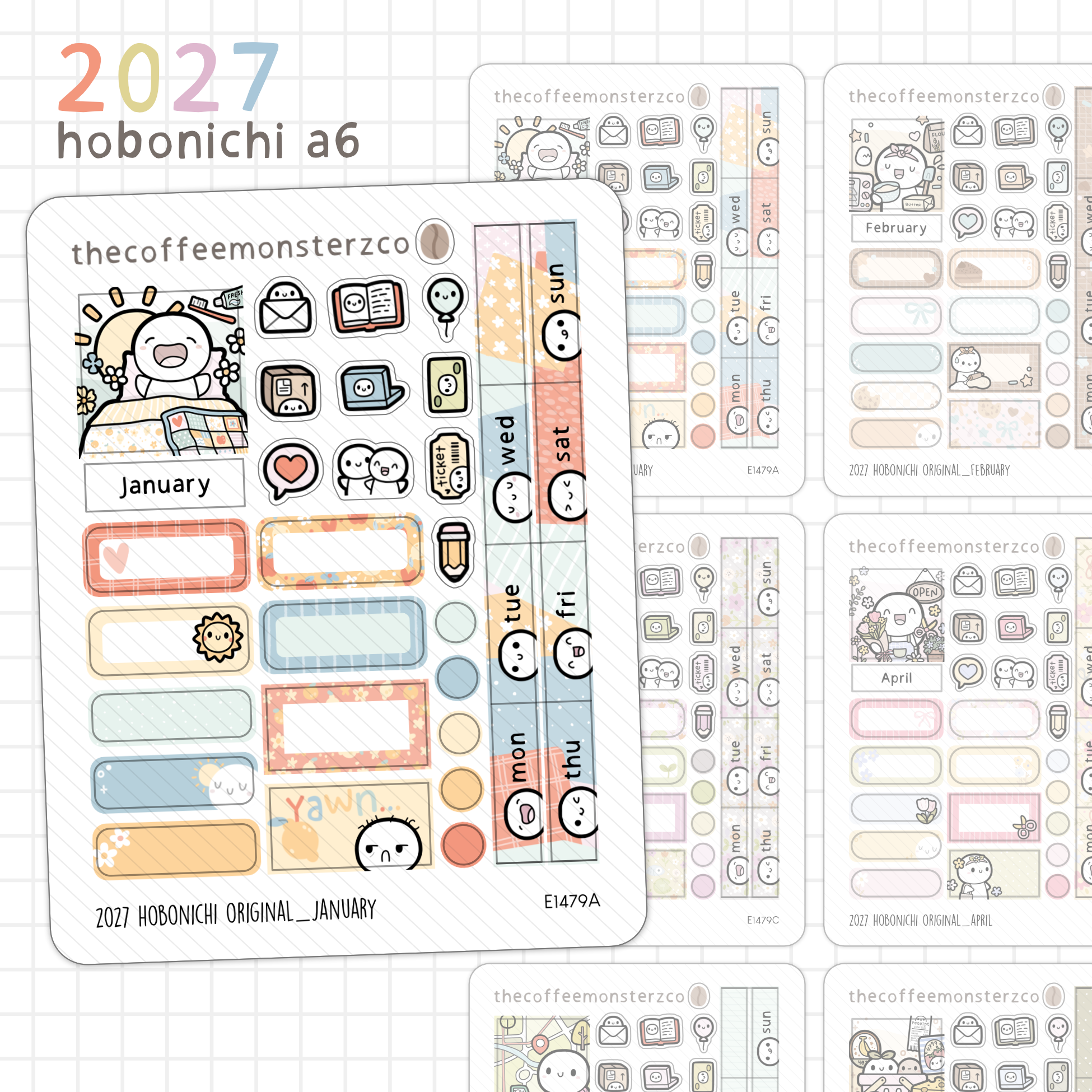 2027 Hobonichi Original A6 Monthly Kits