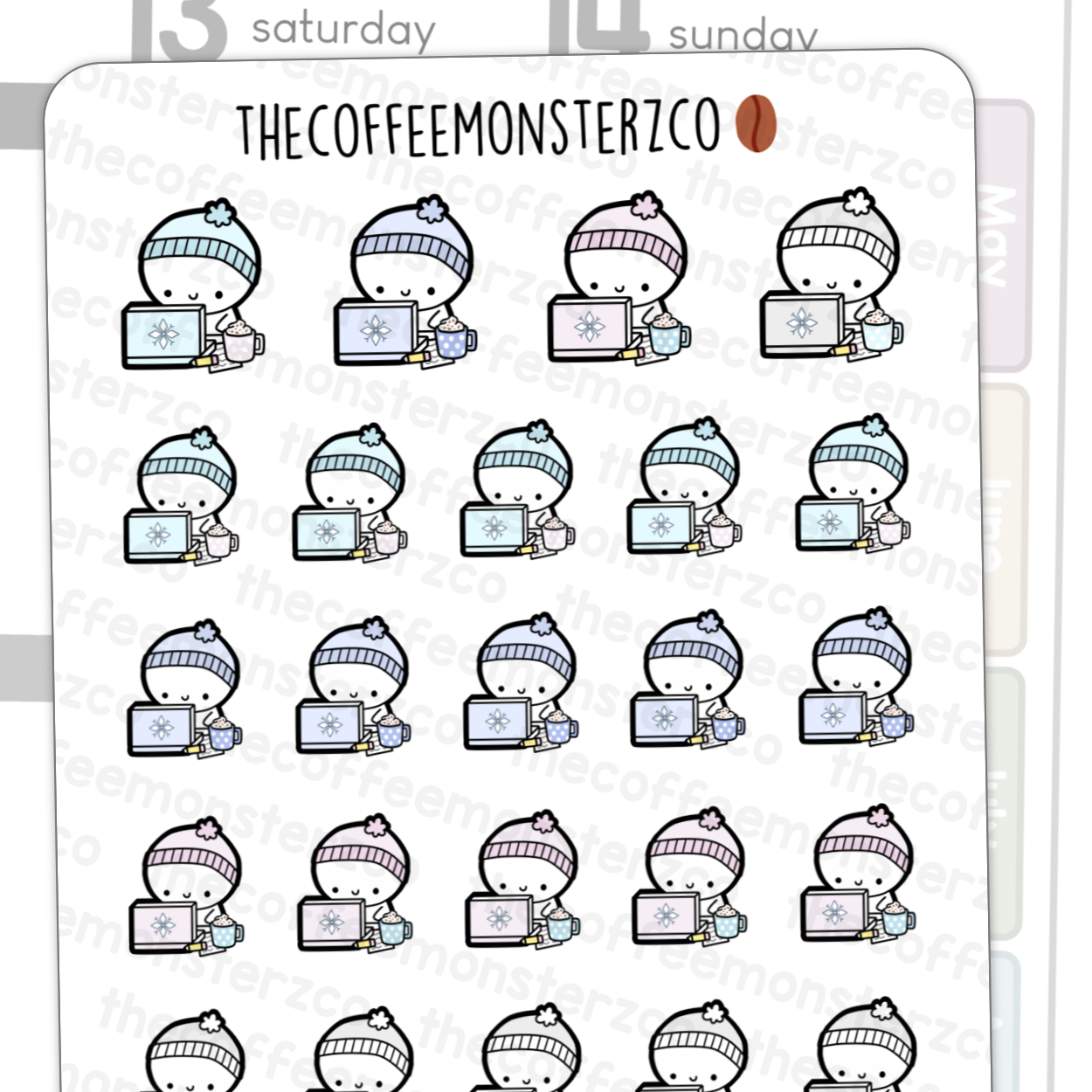 Winter Working Emotis