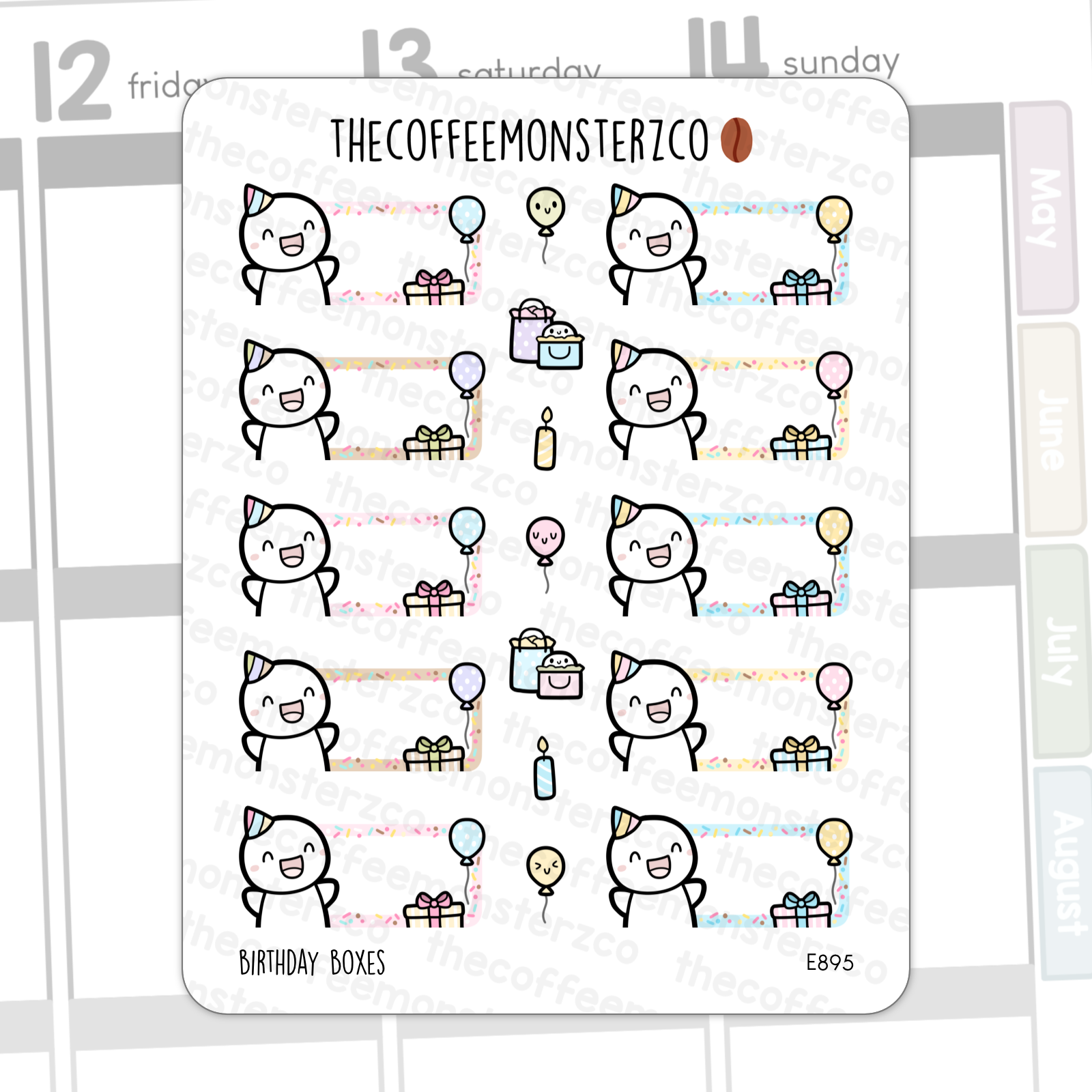 Birthday Emoti Halfboxes (REFORMAT)