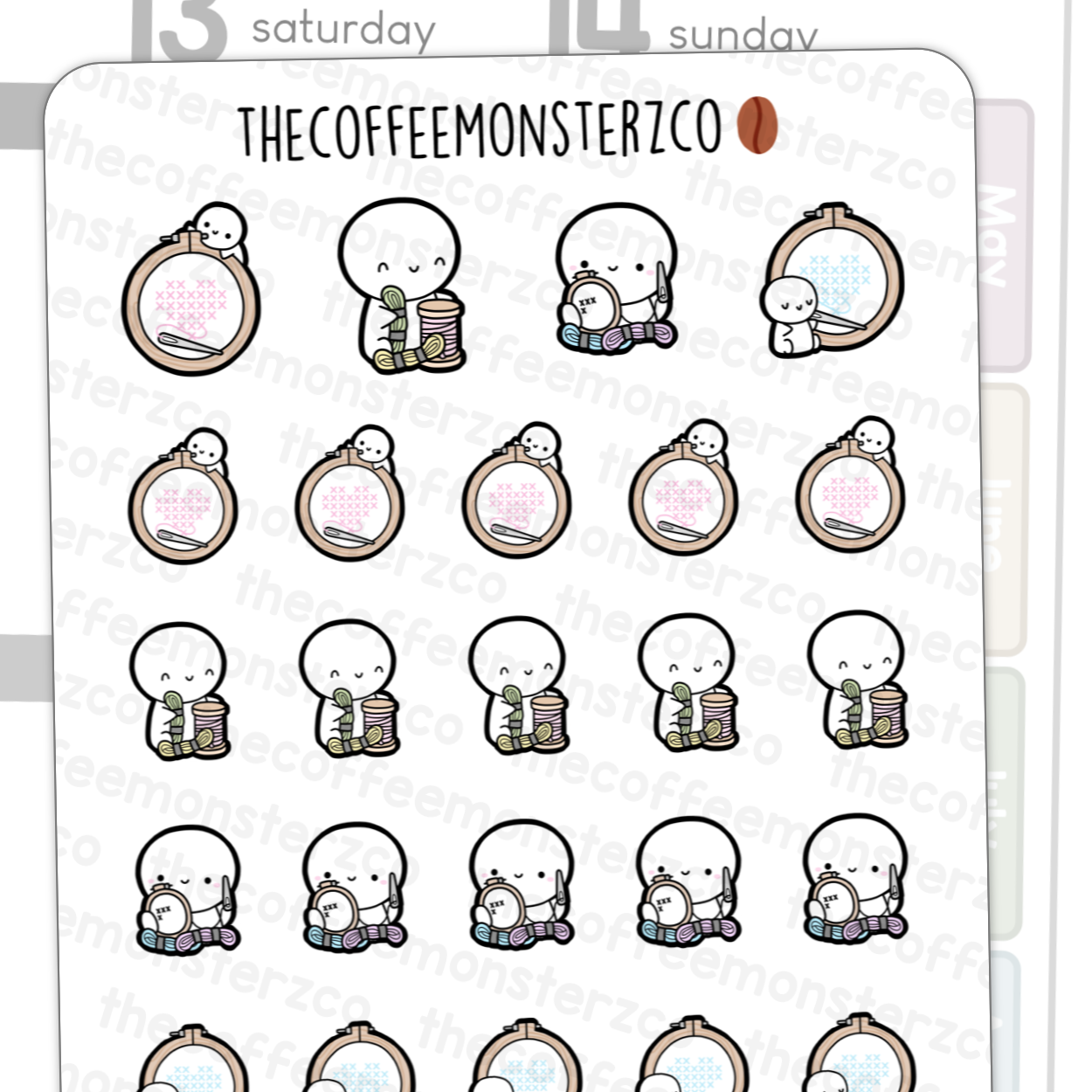 Cross Stitch Emotis