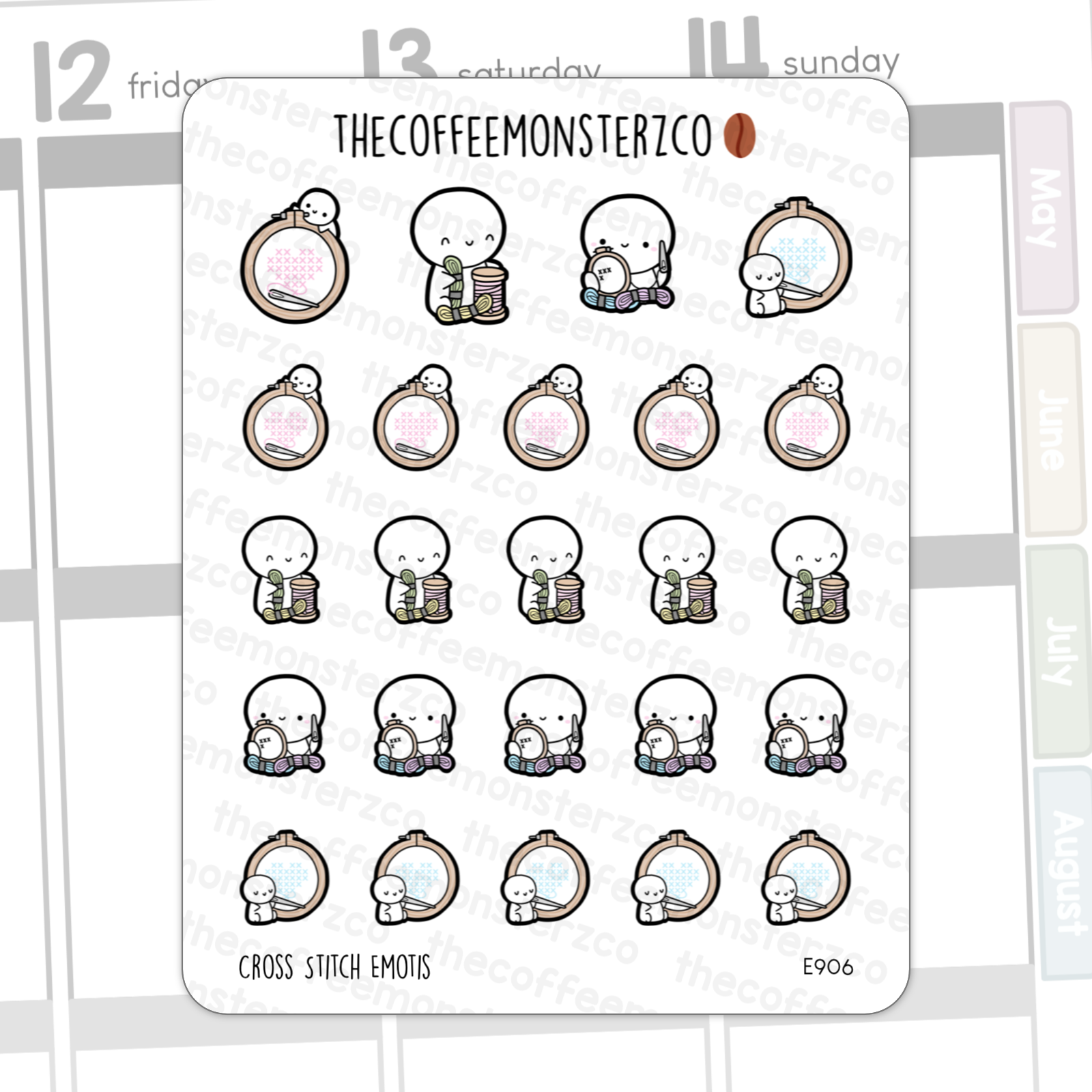 Cross Stitch Emotis