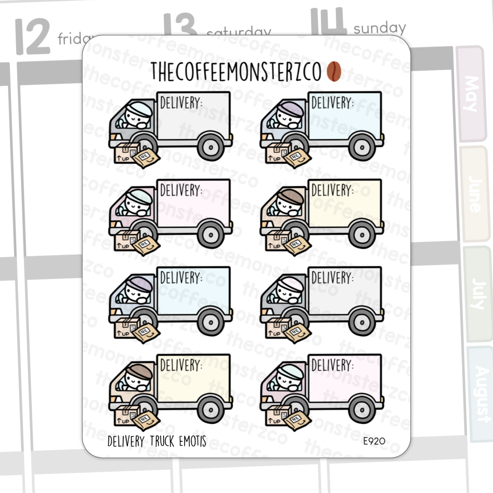 Delivery Truck Emotis