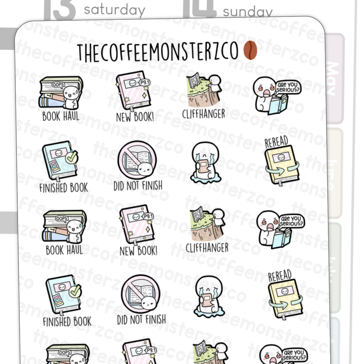 Reading Bucket List Emotis