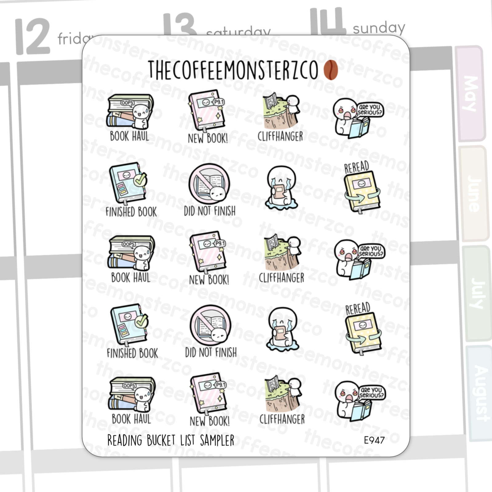 Reading Bucket List Emotis