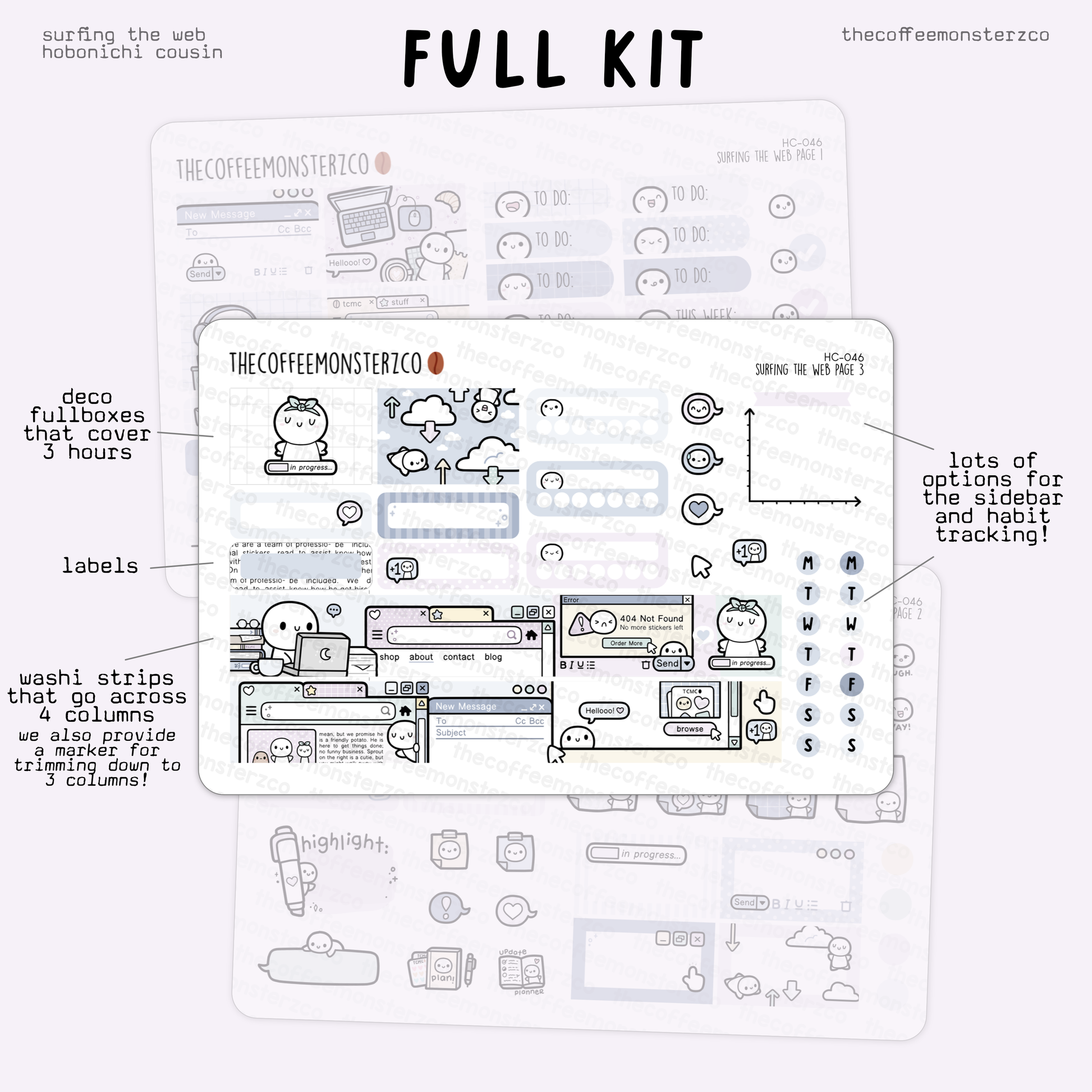 Surfing the Web - Hobonichi Cousin Kit