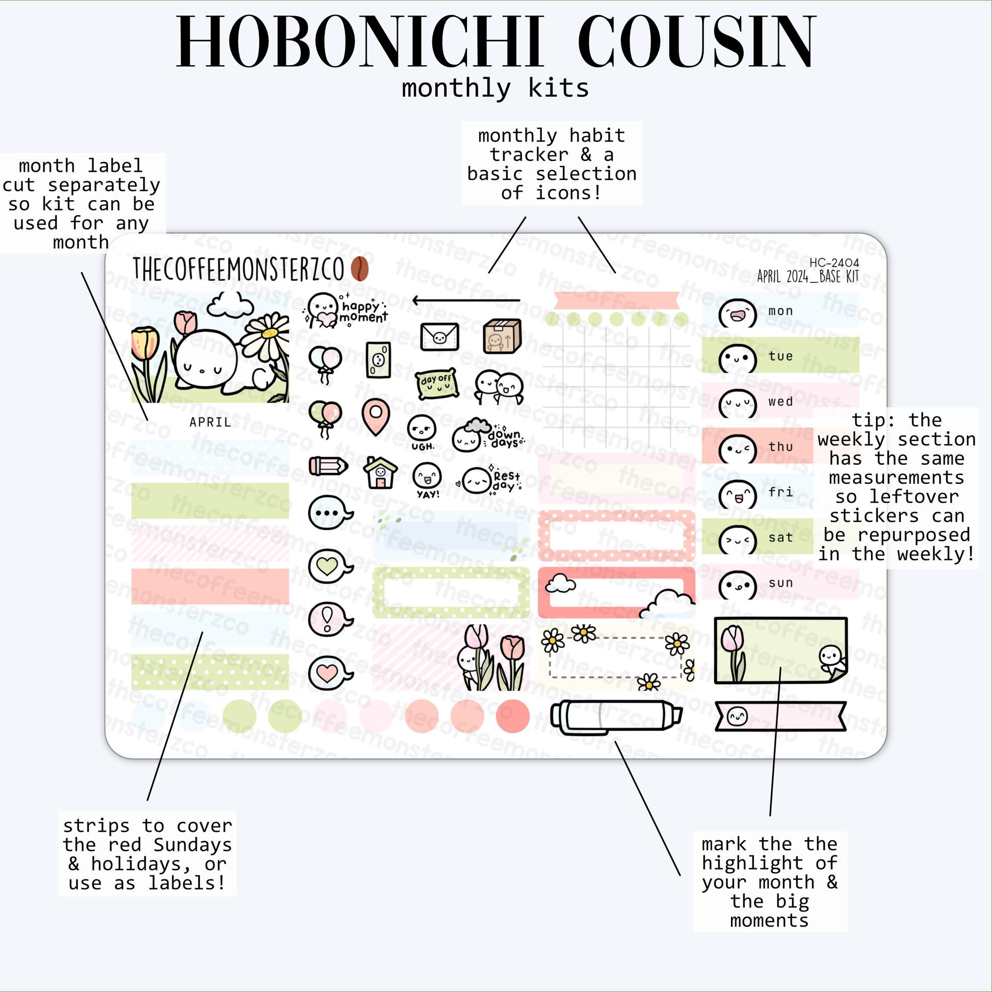 2024 Hobonichi Cousin Monthly Kits - Part 1