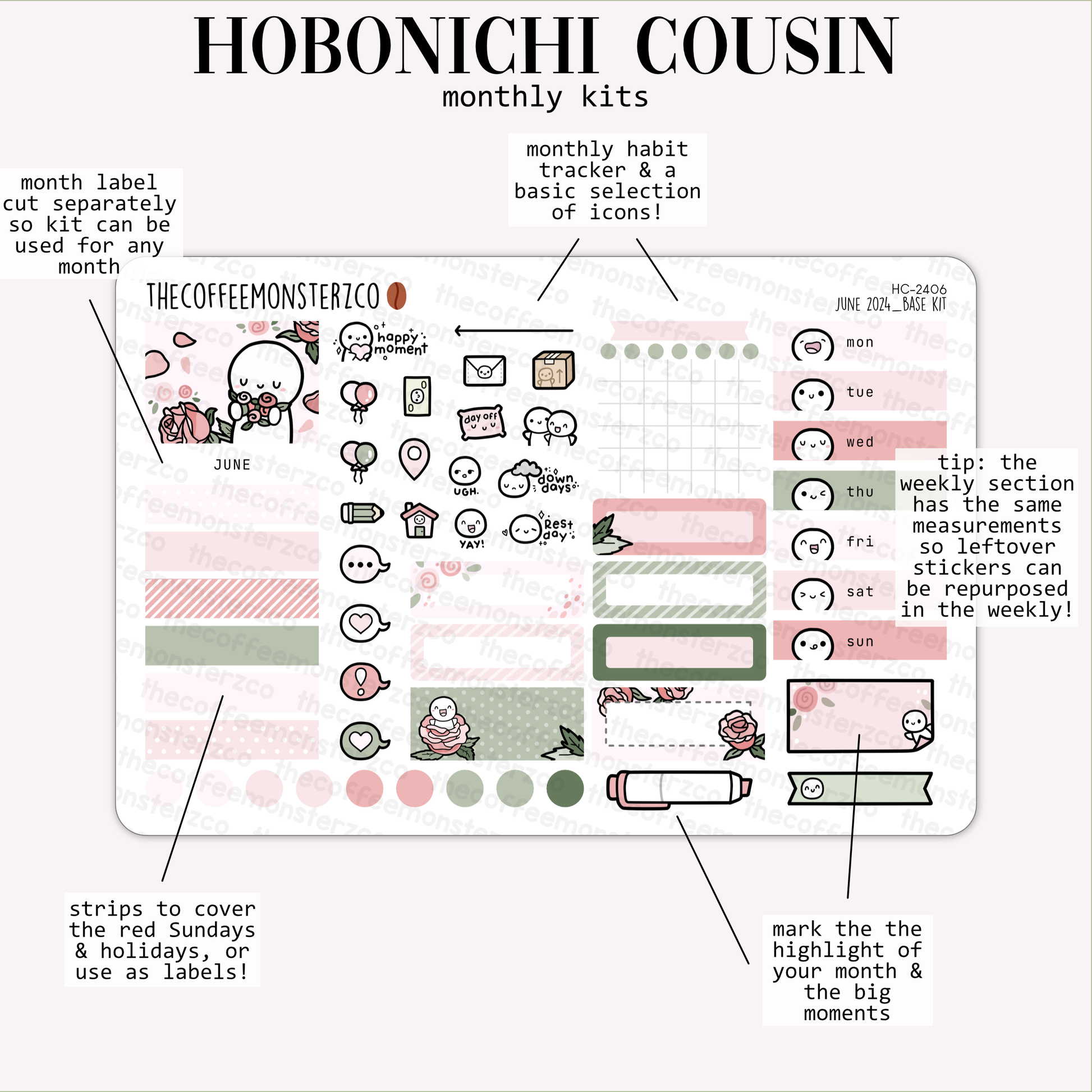 2024 Hobonichi Cousin Monthly Kits - Part 1