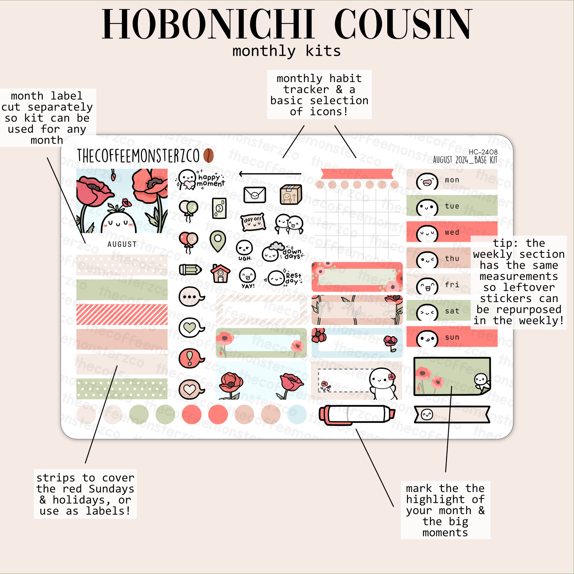 2024 Hobonichi Cousin Monthly Kits - Part 2