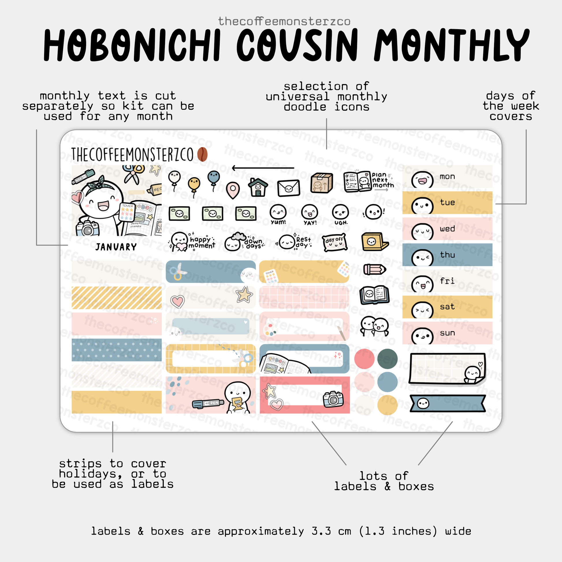 2025 Hobonichi Cousin Monthly Kits