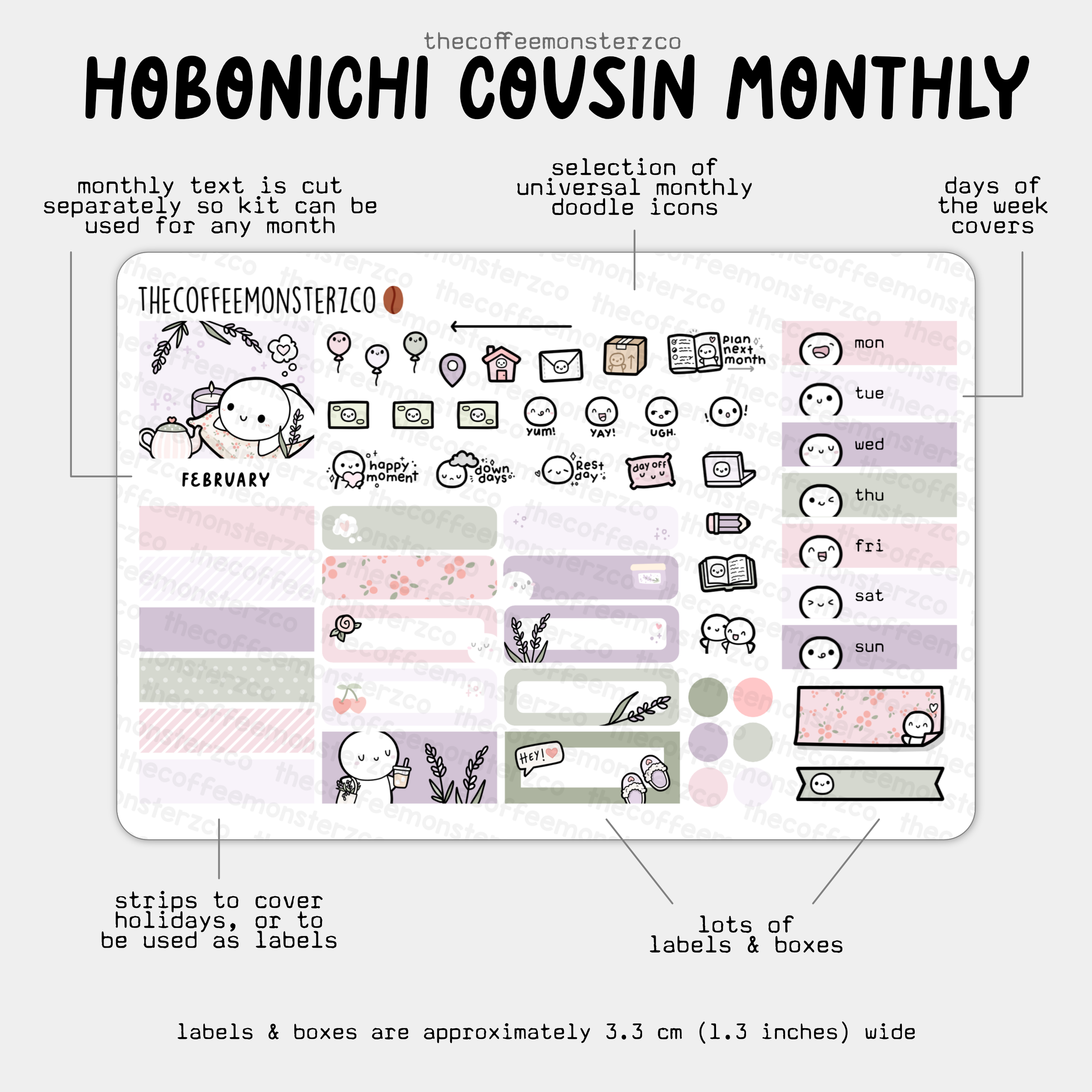 2025 Hobonichi Cousin Monthly Kits