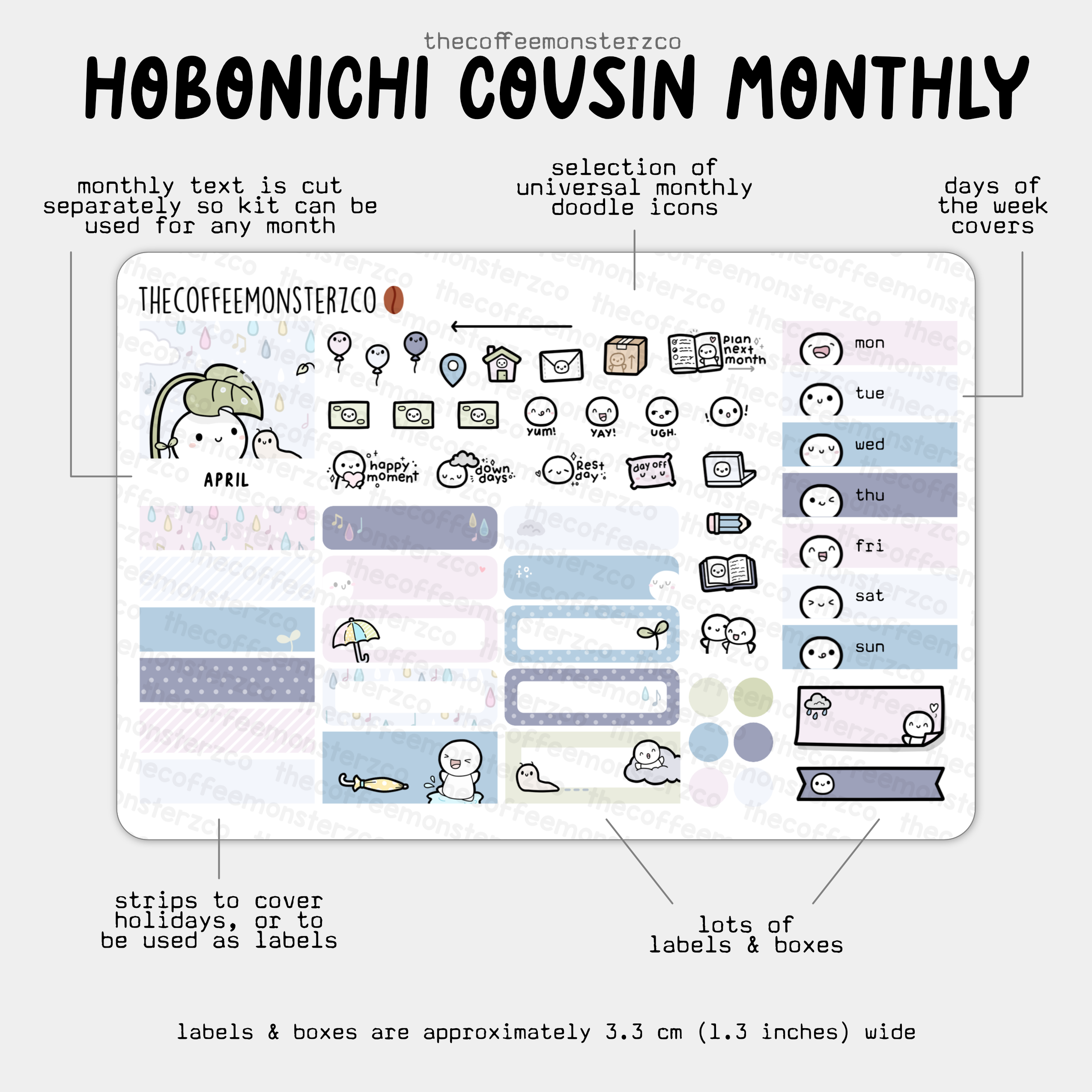 2025 Hobonichi Cousin Monthly Kits