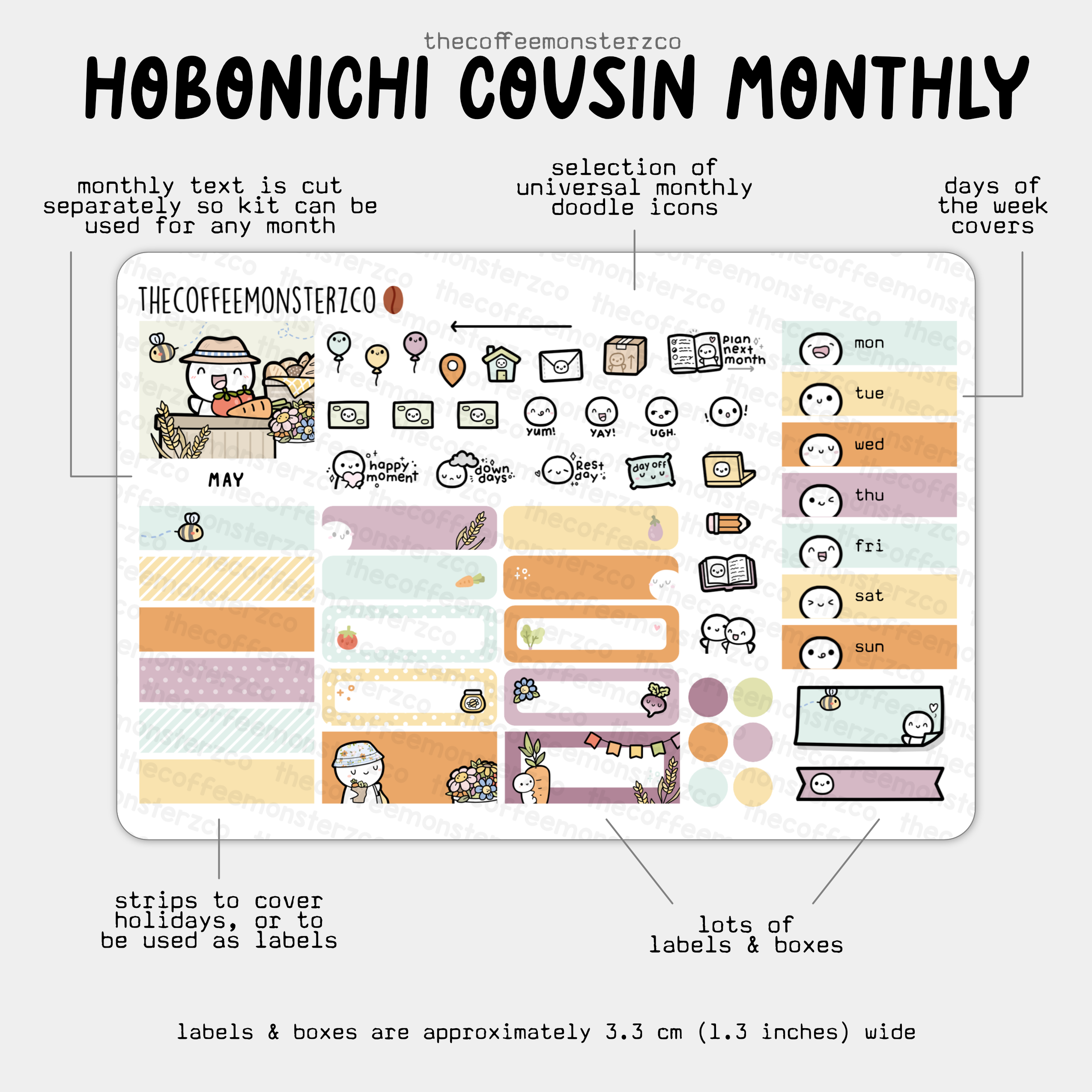 2025 Hobonichi Cousin Monthly Kits