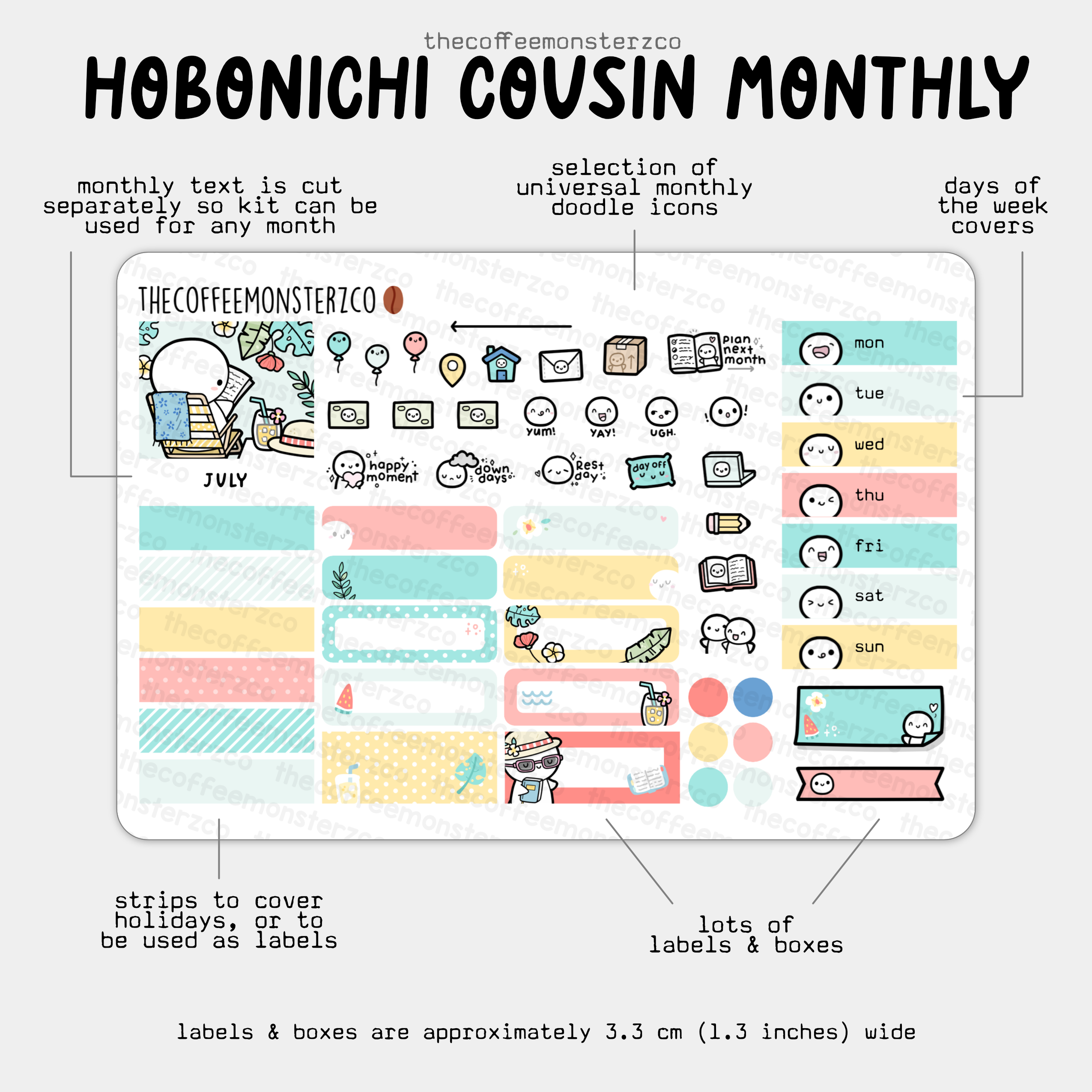 2025 Hobonichi Cousin Monthly Kits