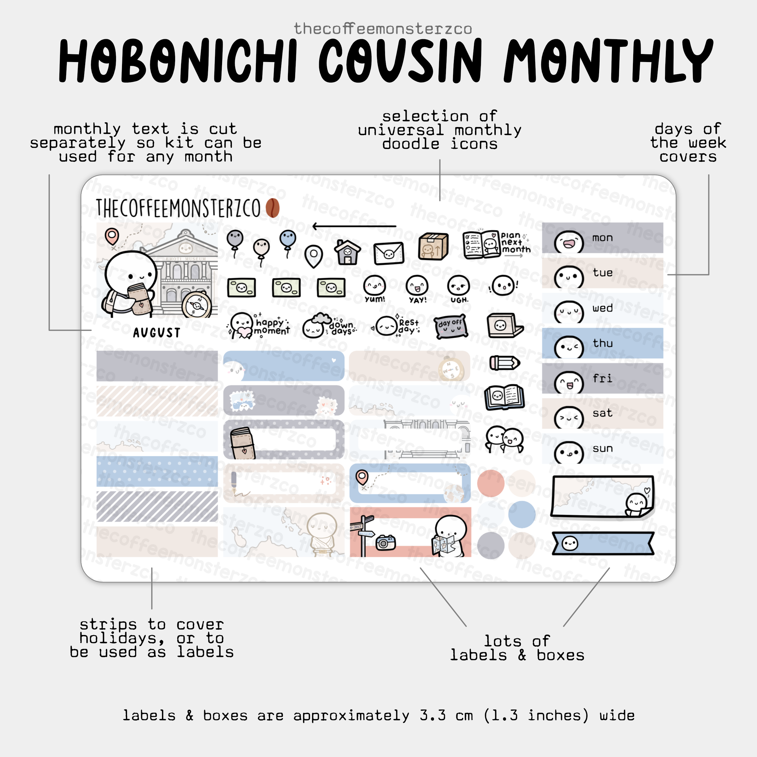 2025 Hobonichi Cousin Monthly Kits