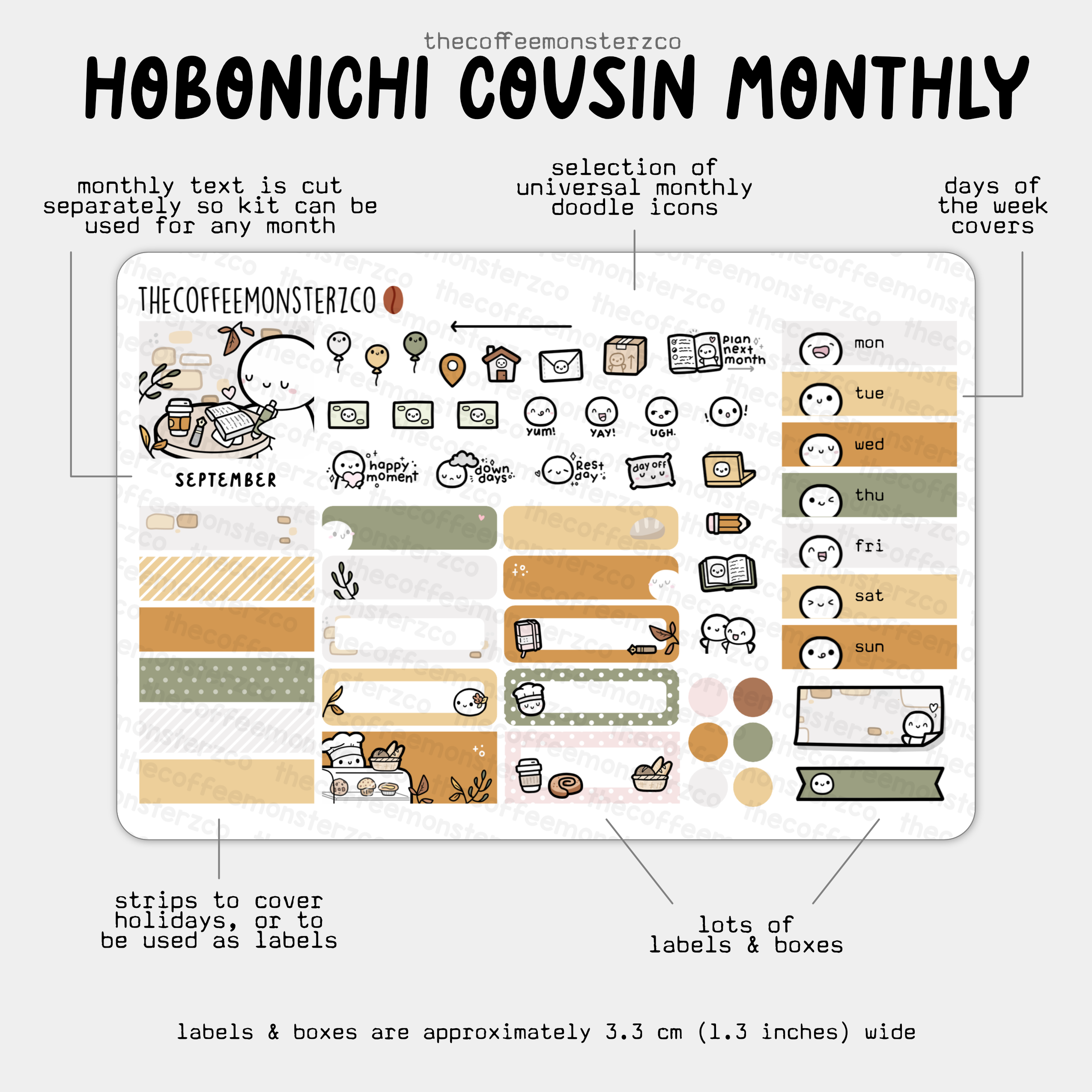 2025 Hobonichi Cousin Monthly Kits