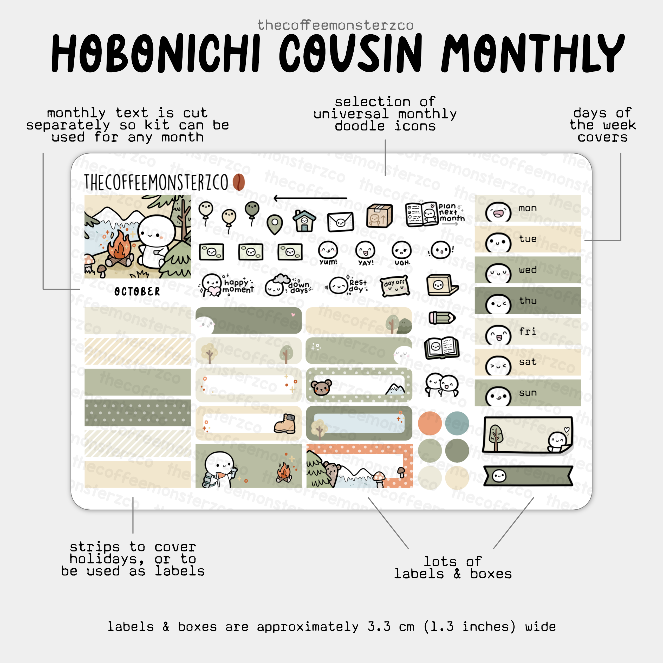 2025 Hobonichi Cousin Monthly Kits