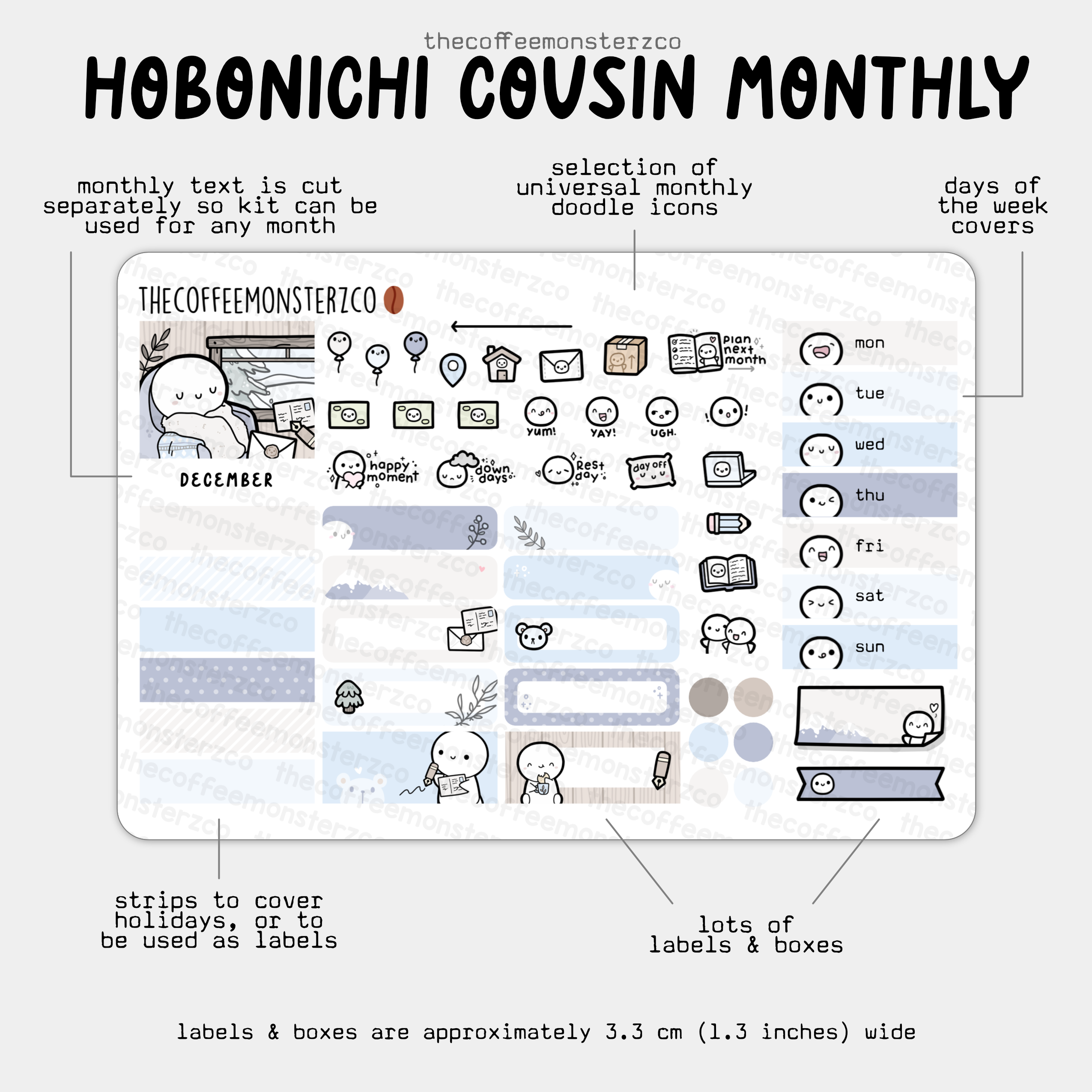 2025 Hobonichi Cousin Monthly Kits