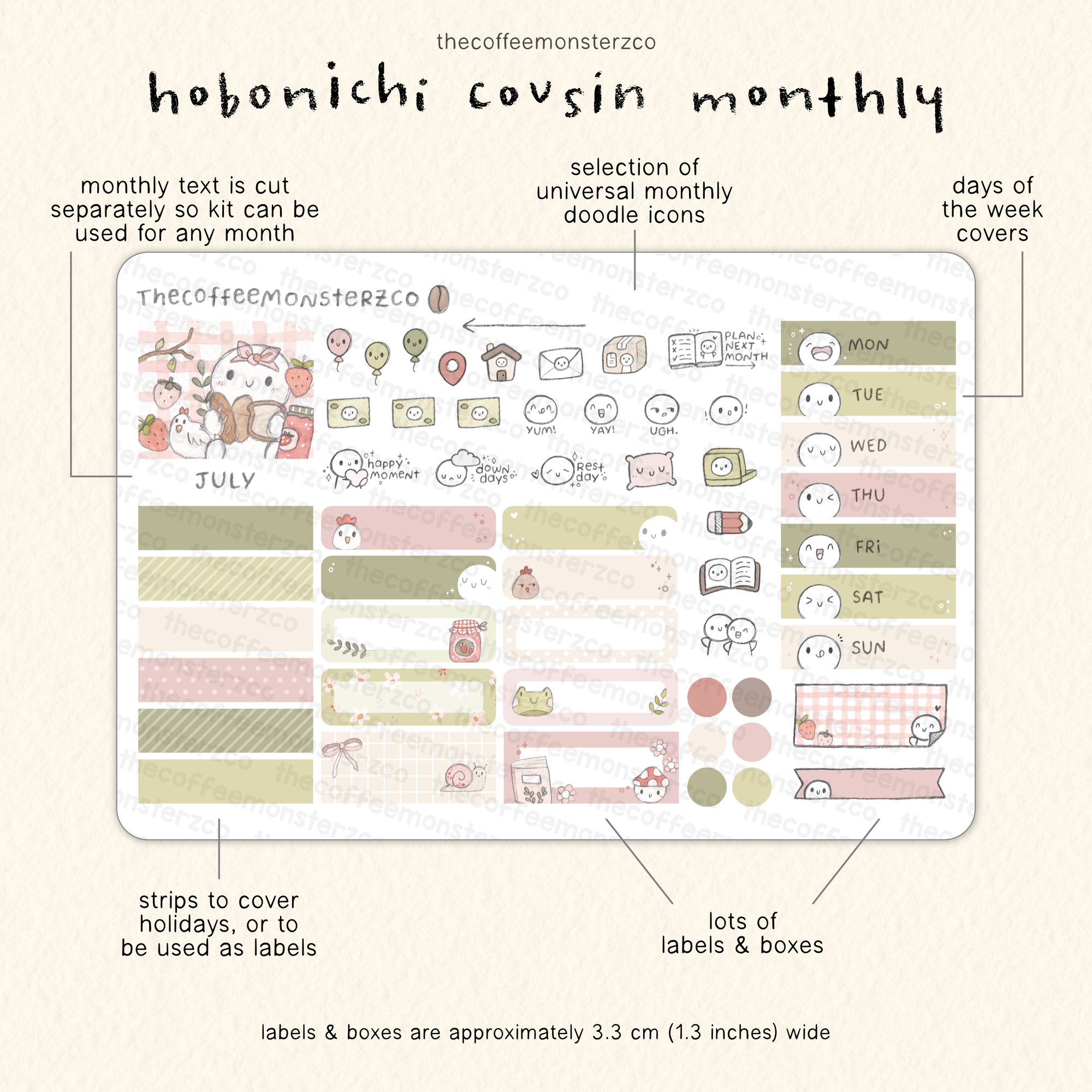 2026 Hobonichi Cousin Monthly Kits
