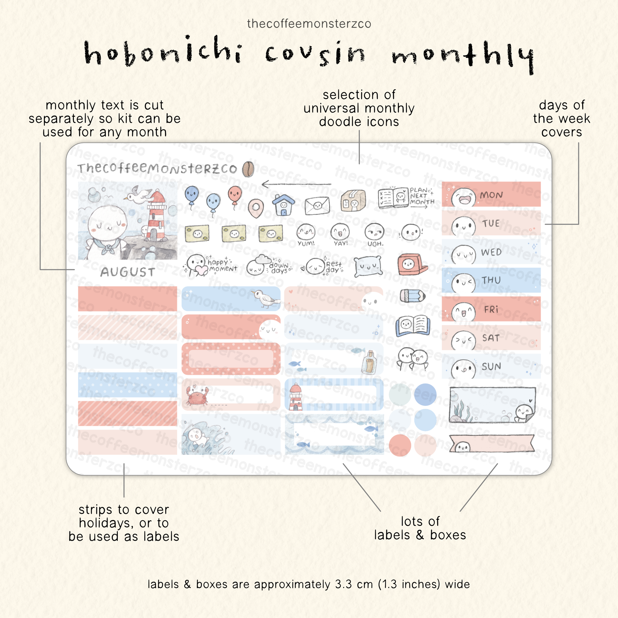 2026 Hobonichi Cousin Monthly Kits